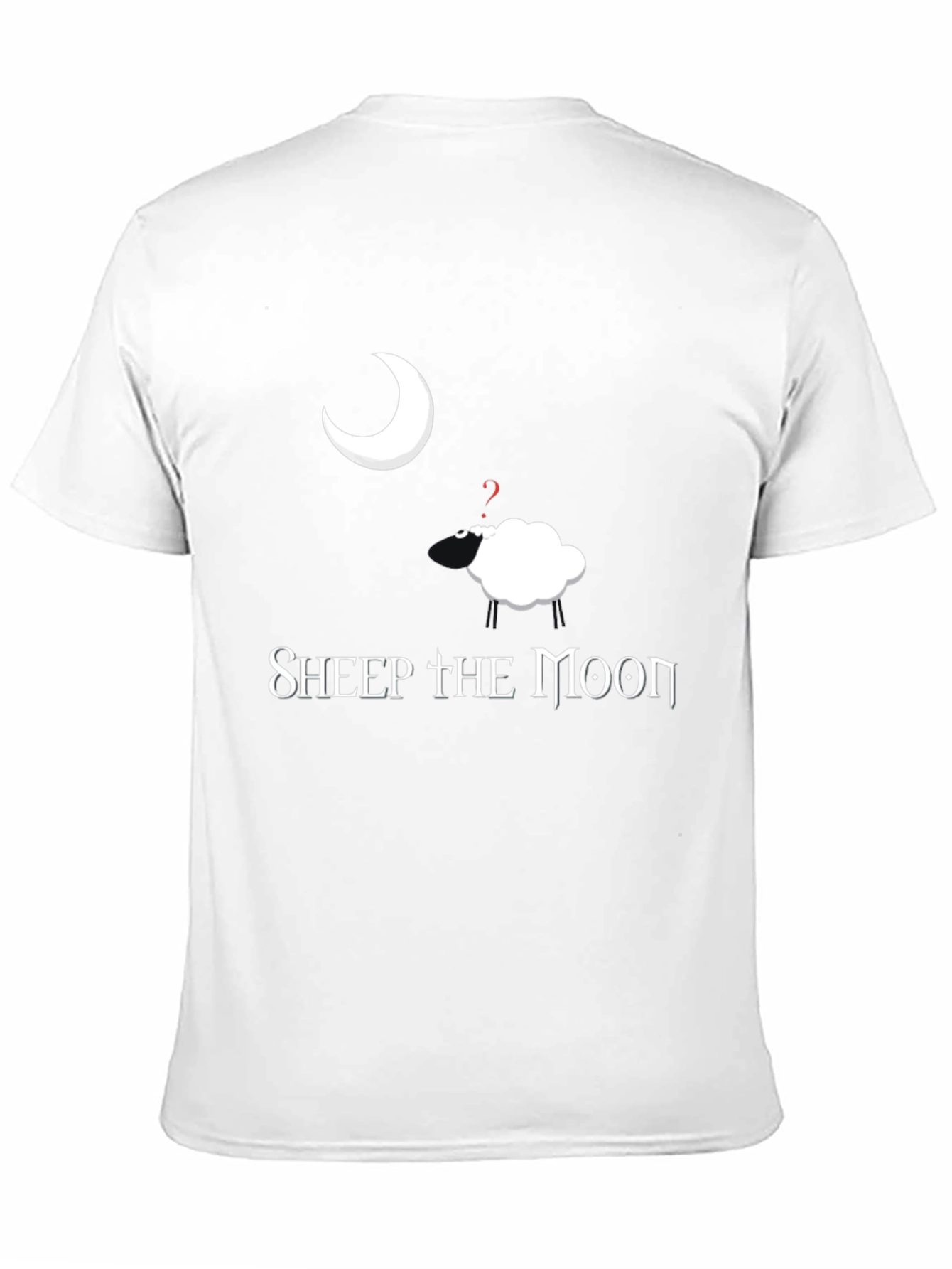 Sheep the Moon Black Graphic T-Shirt
