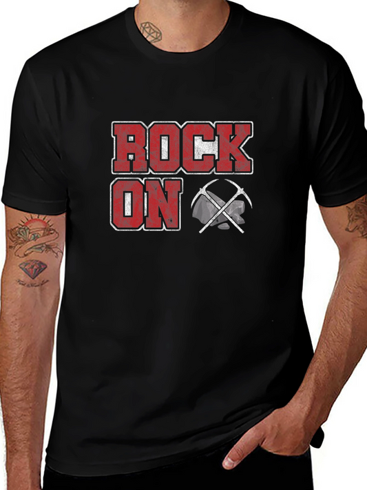 Rock On Mining T-Shirt - Black Cotton Tee
