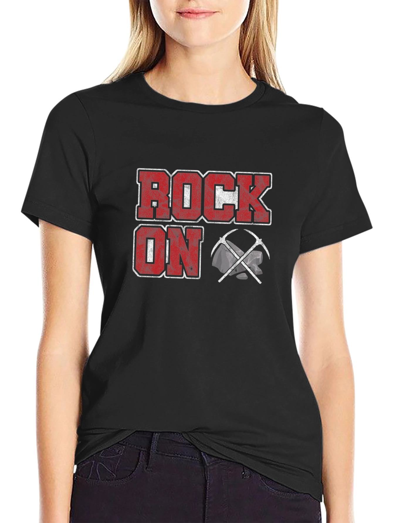Rock On Mining T-Shirt - Black Cotton Tee