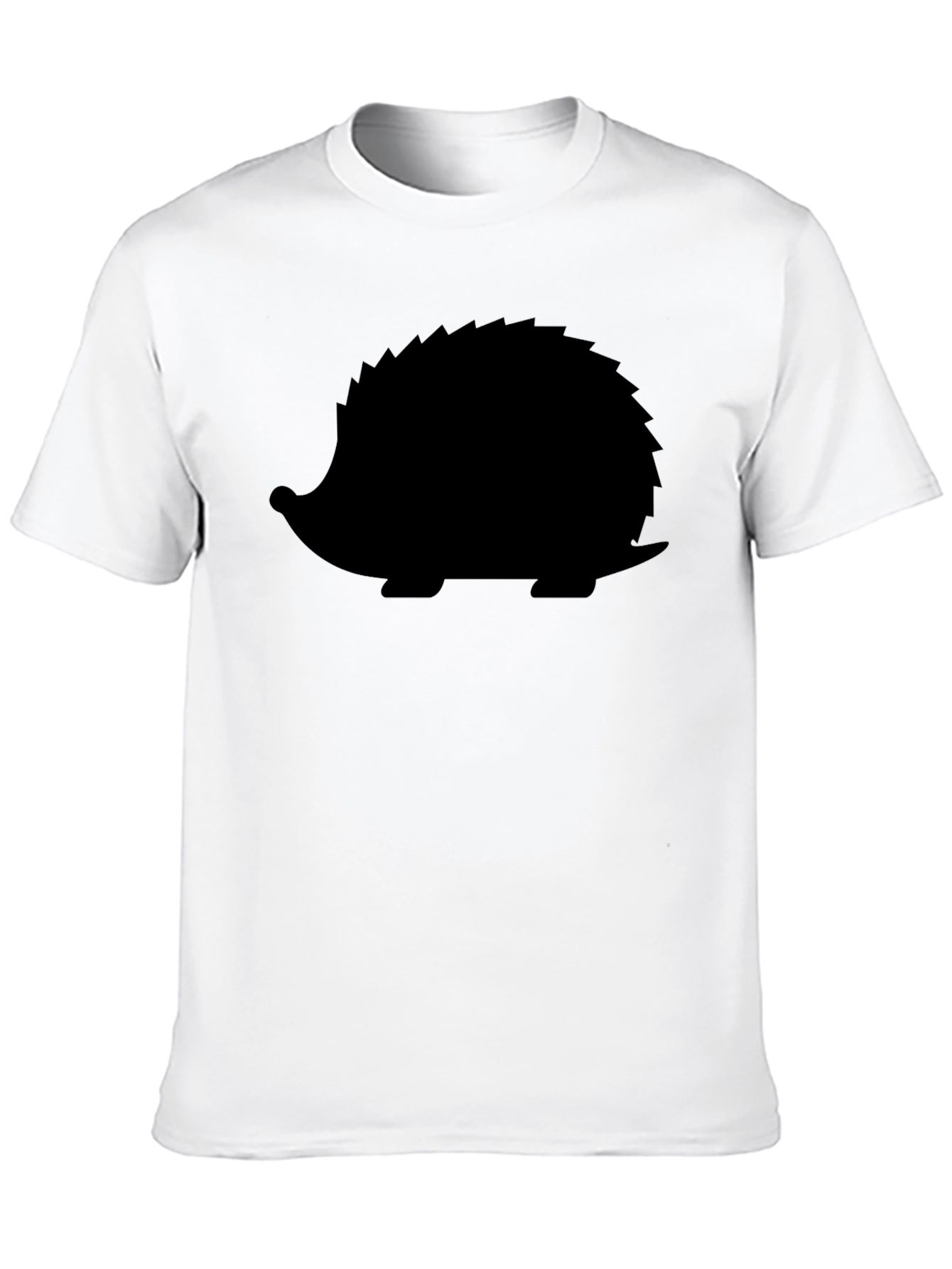 Cool Hedgehog Silhouette Black T-Shirt
