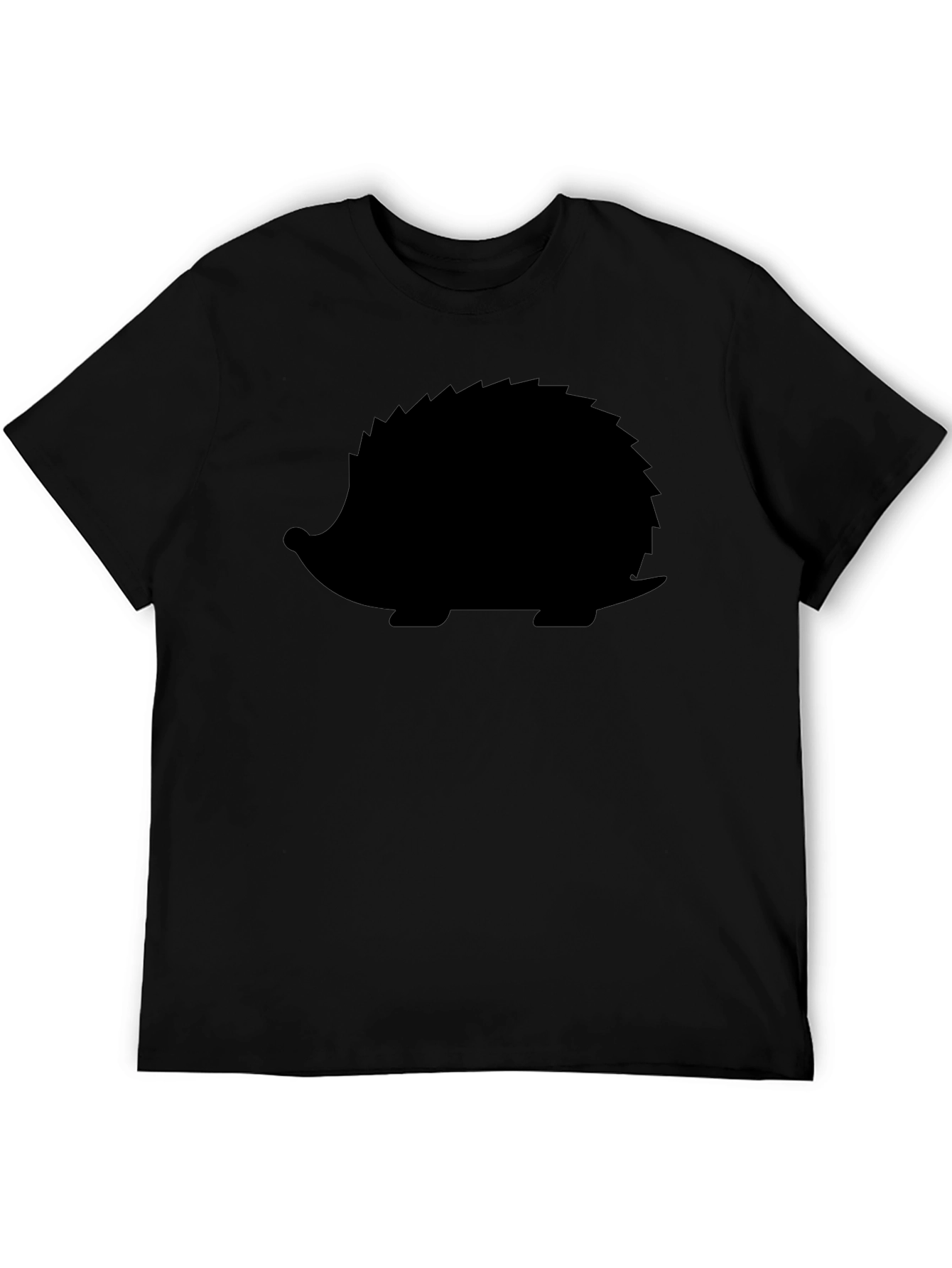 Cool Hedgehog Silhouette Black T-Shirt