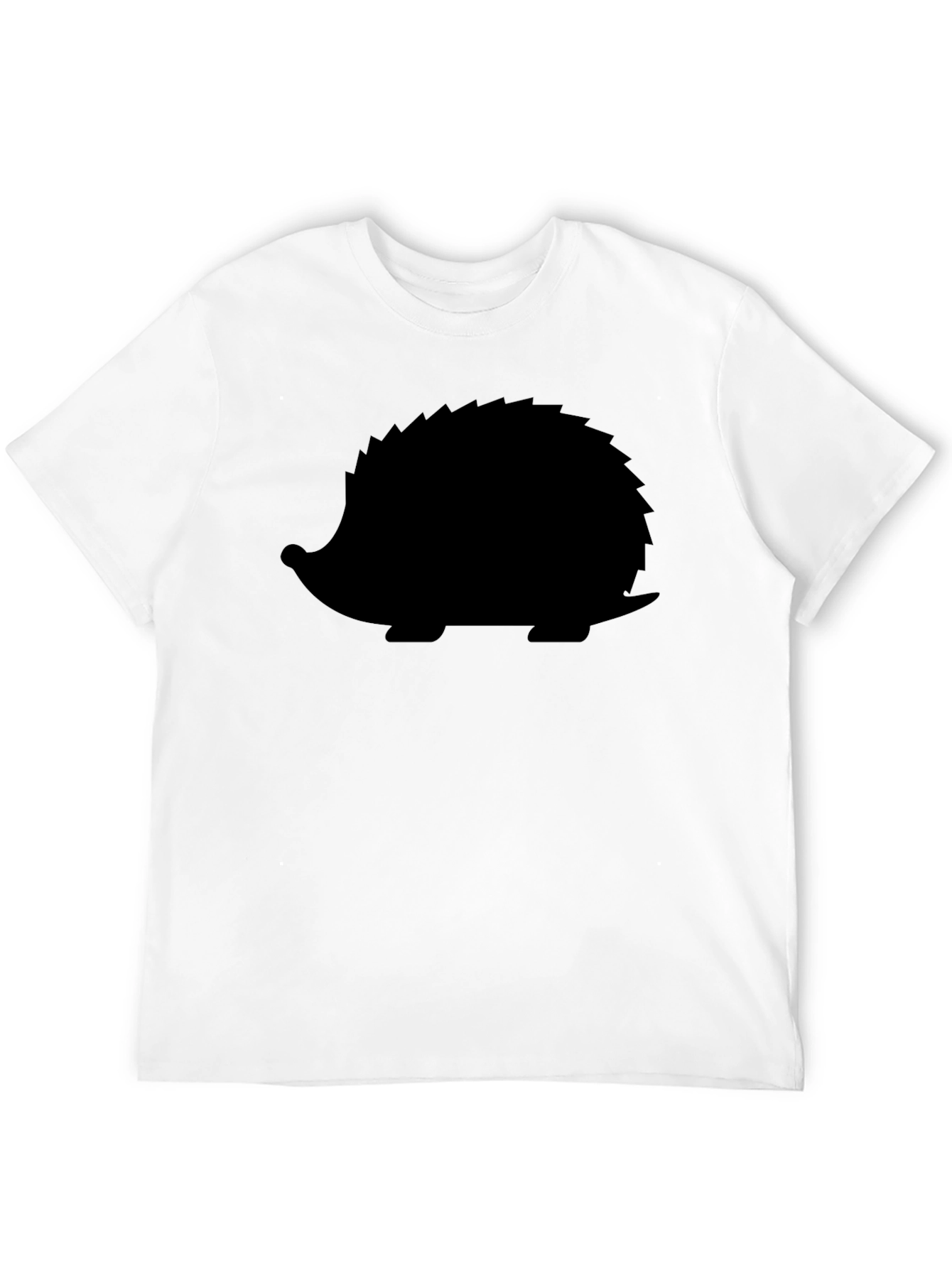 Cool Hedgehog Silhouette Black T-Shirt