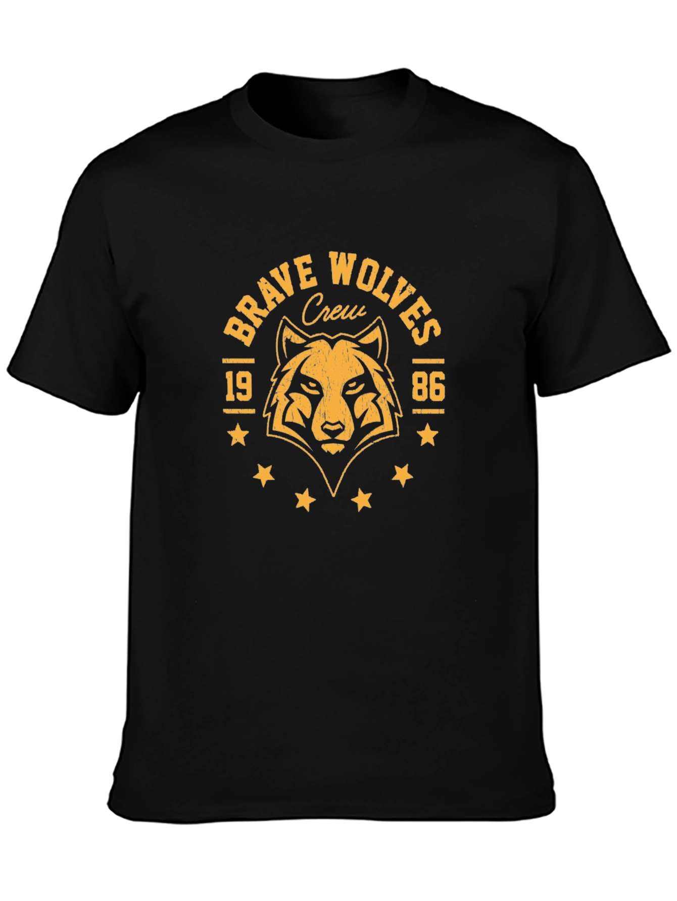 Brave Wolves Crew Graphic Tee