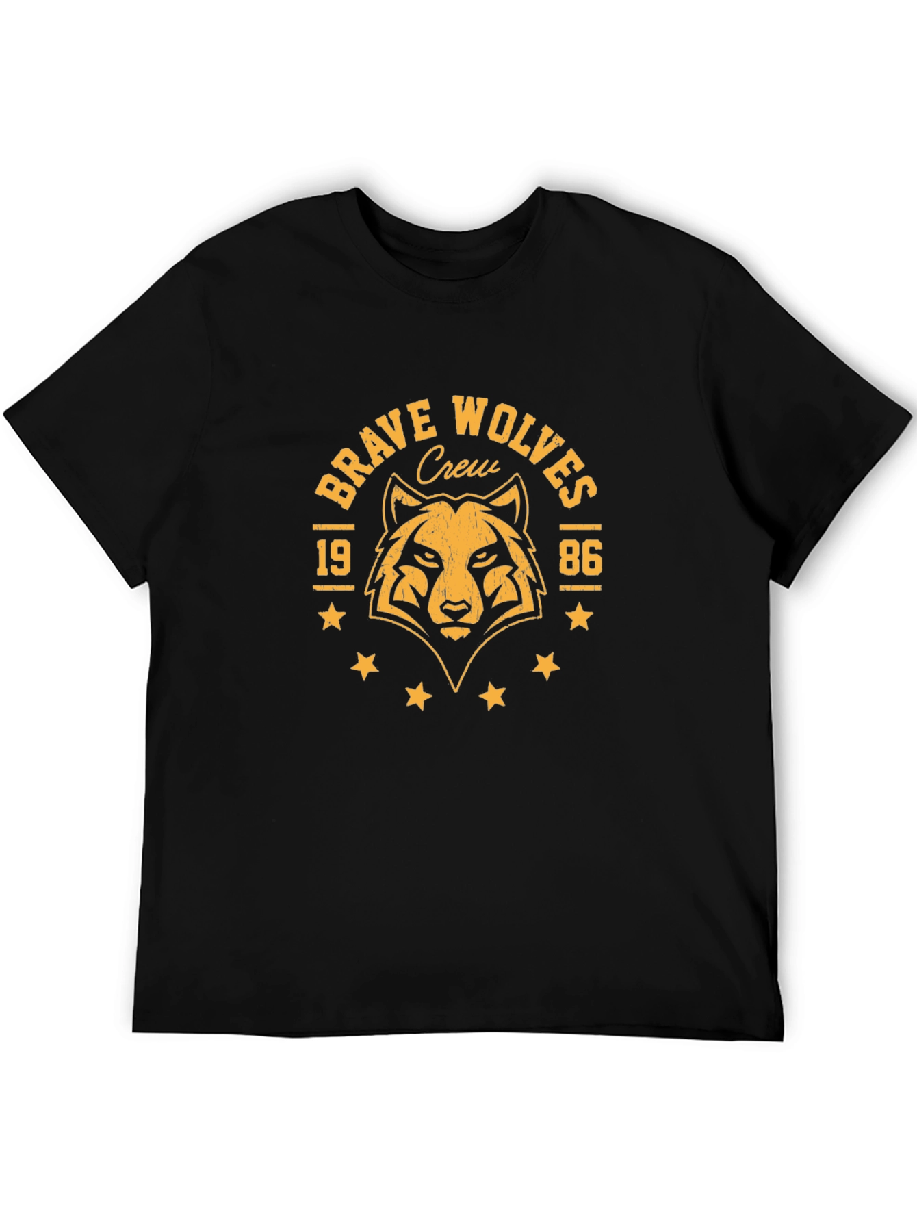 Brave Wolves Crew Graphic Tee