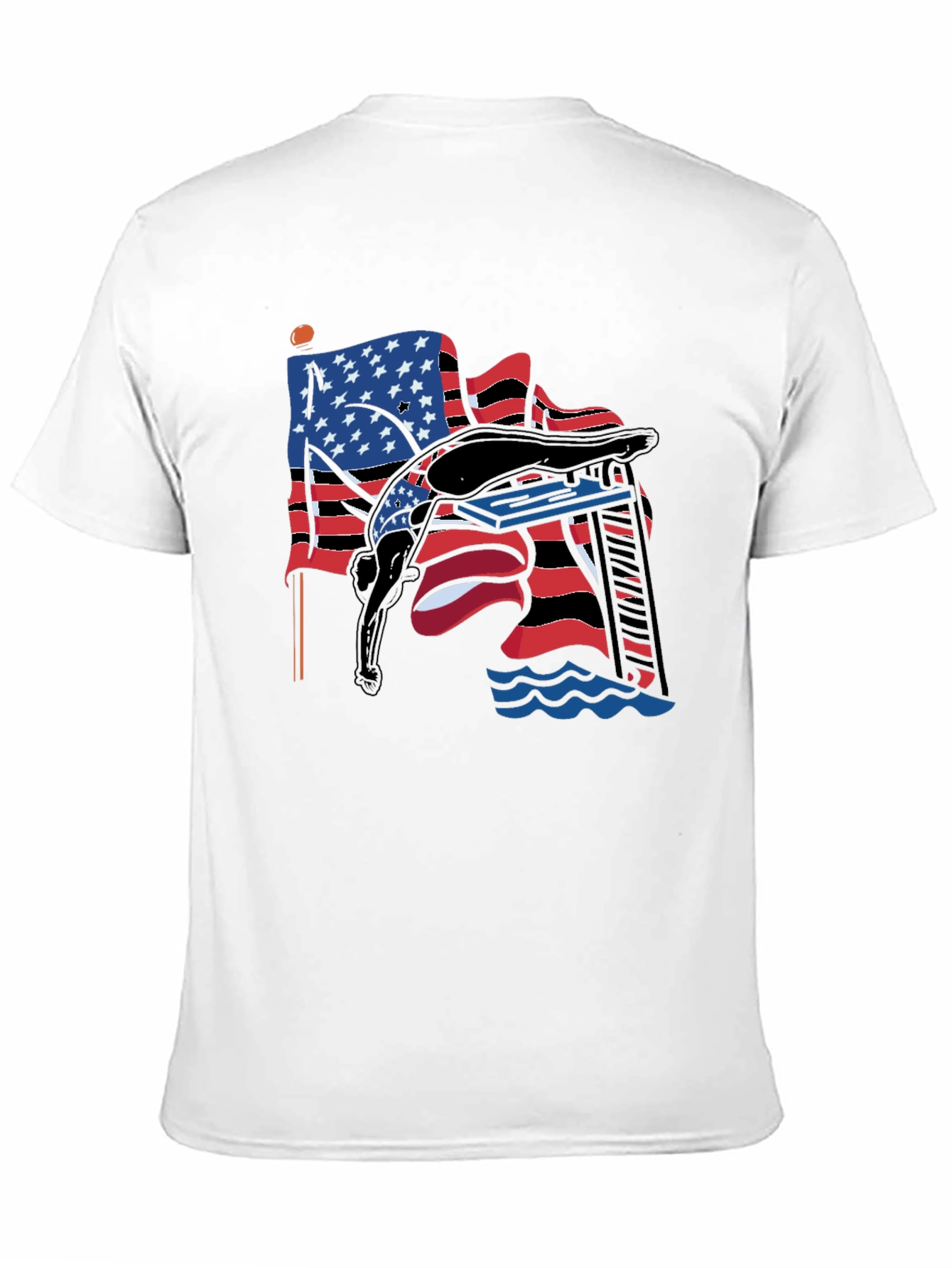 USA Diver T-Shirt - Patriotic Style