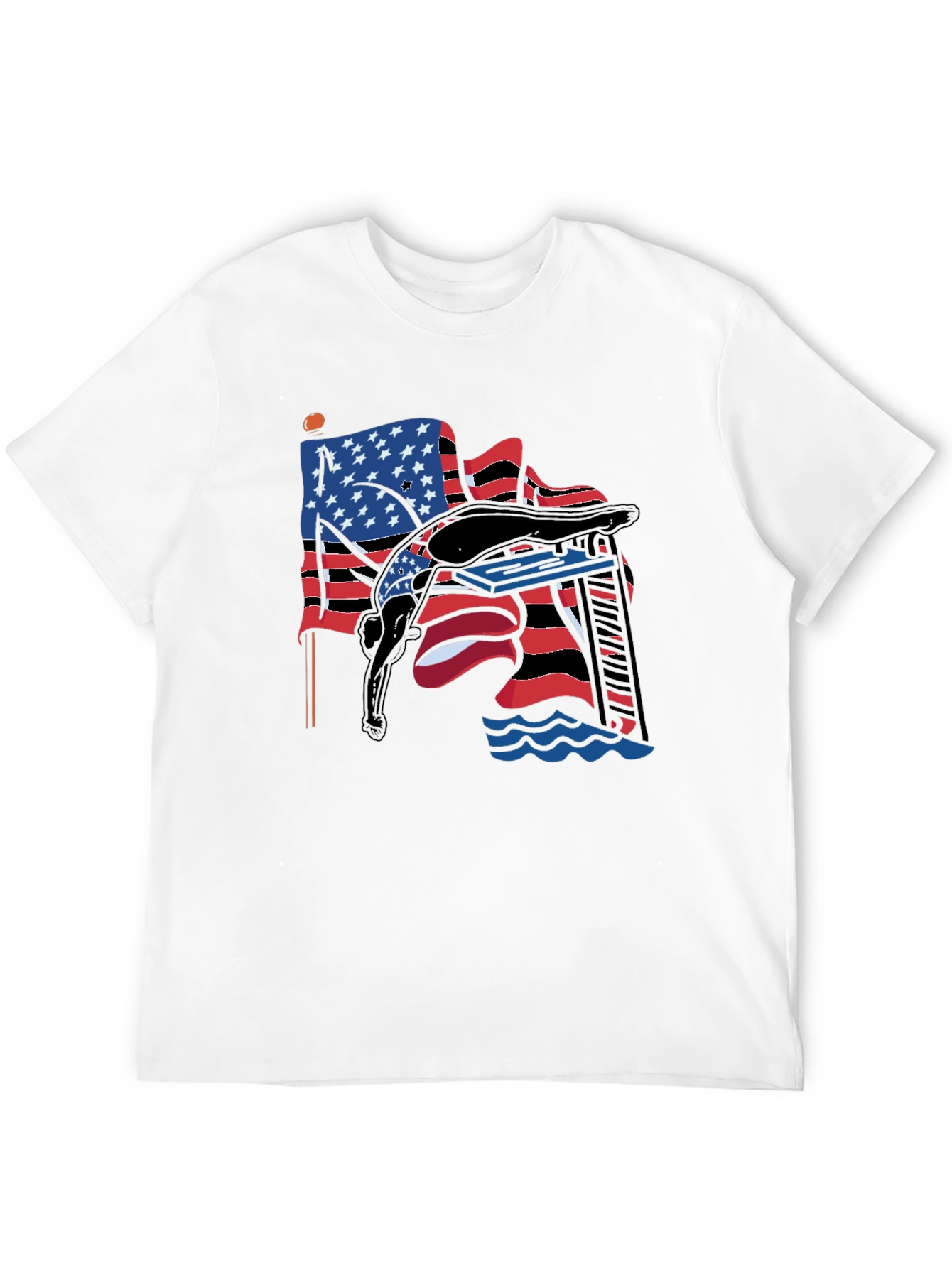 USA Diver T-Shirt - Patriotic Style