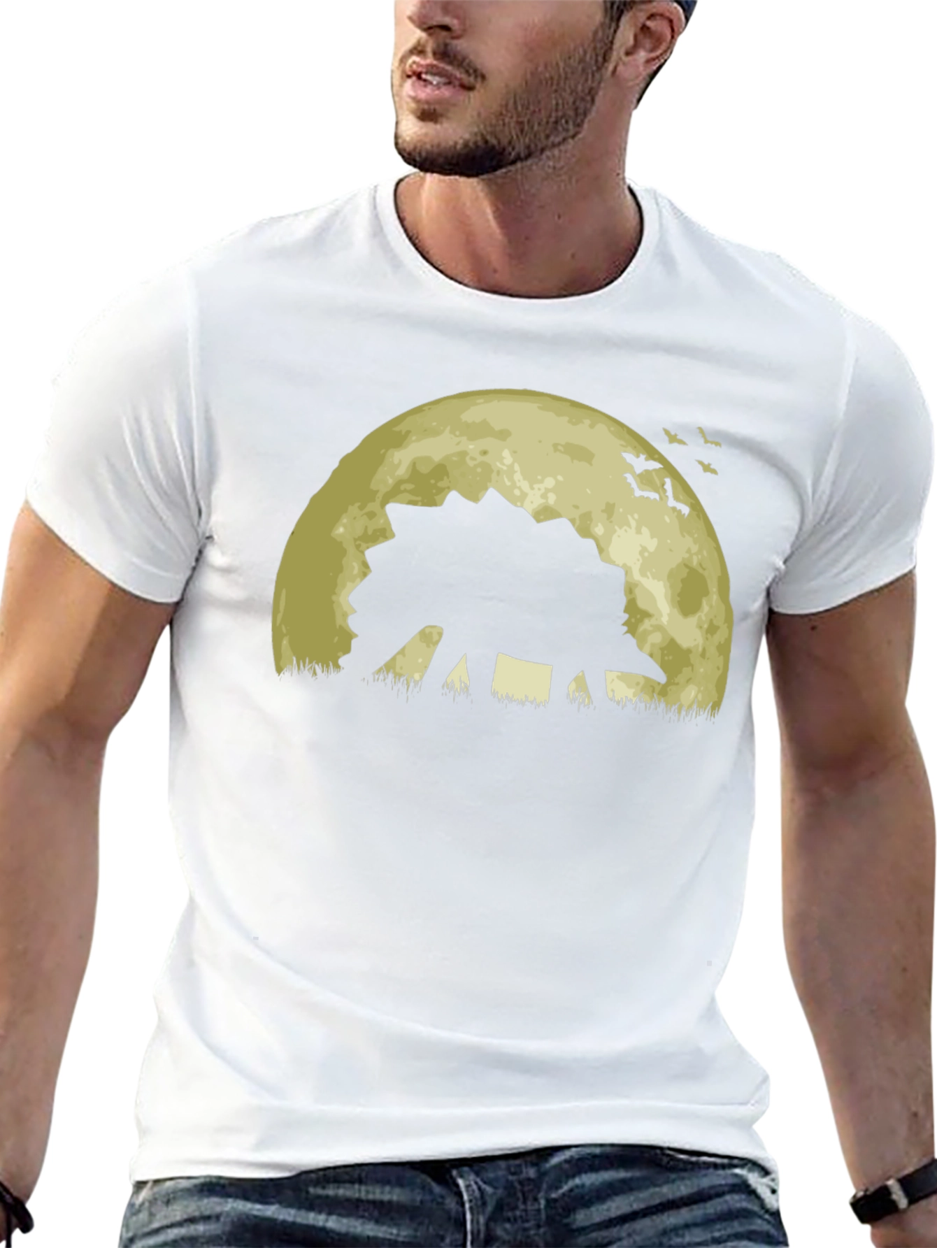 Dinosaur Moon Silhouette T-Shirt