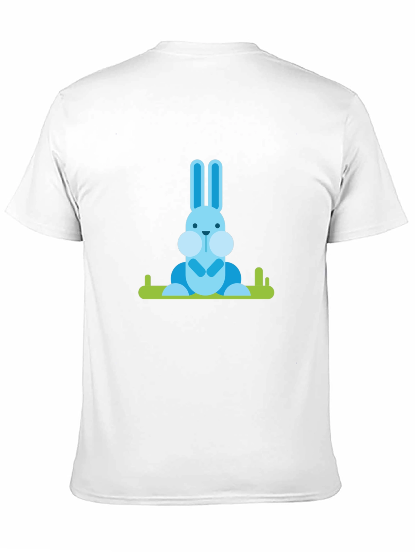 Blue Bunny Graphic Tee - Casual Black T-Shirt