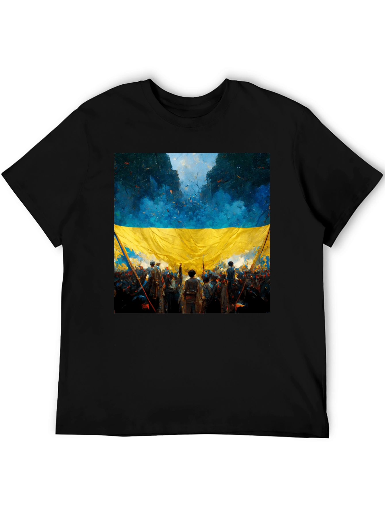 Ukraine Flag Art T-Shirt - Stand with Ukraine!