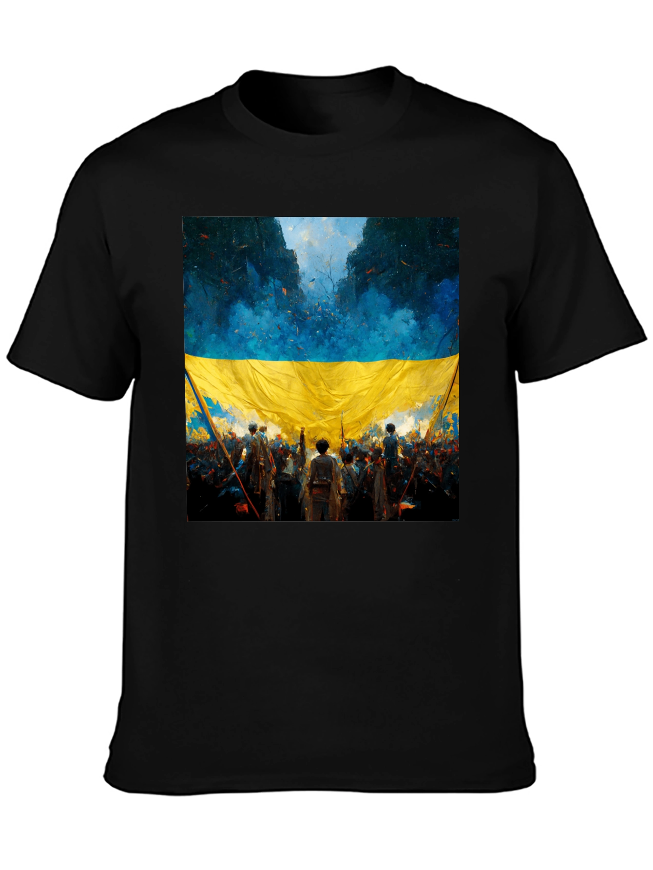 Ukraine Flag Art T-Shirt - Stand with Ukraine!