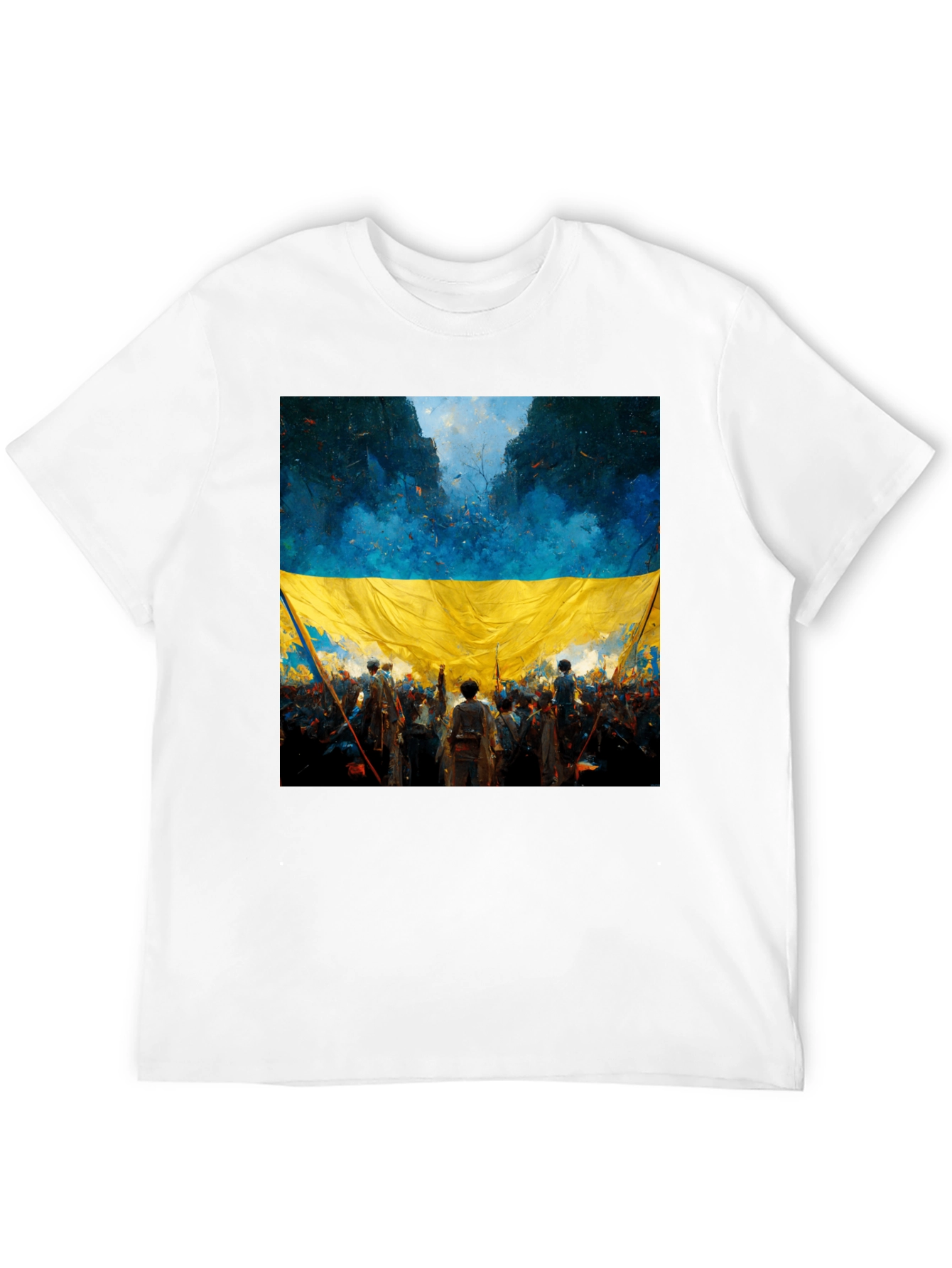 Ukraine Flag Art T-Shirt - Stand with Ukraine!