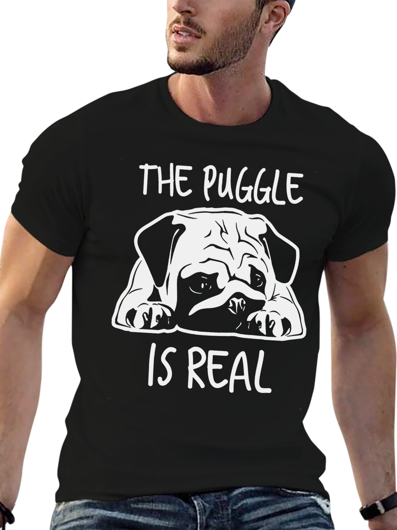 The Puggle is Real T-Shirt - Black