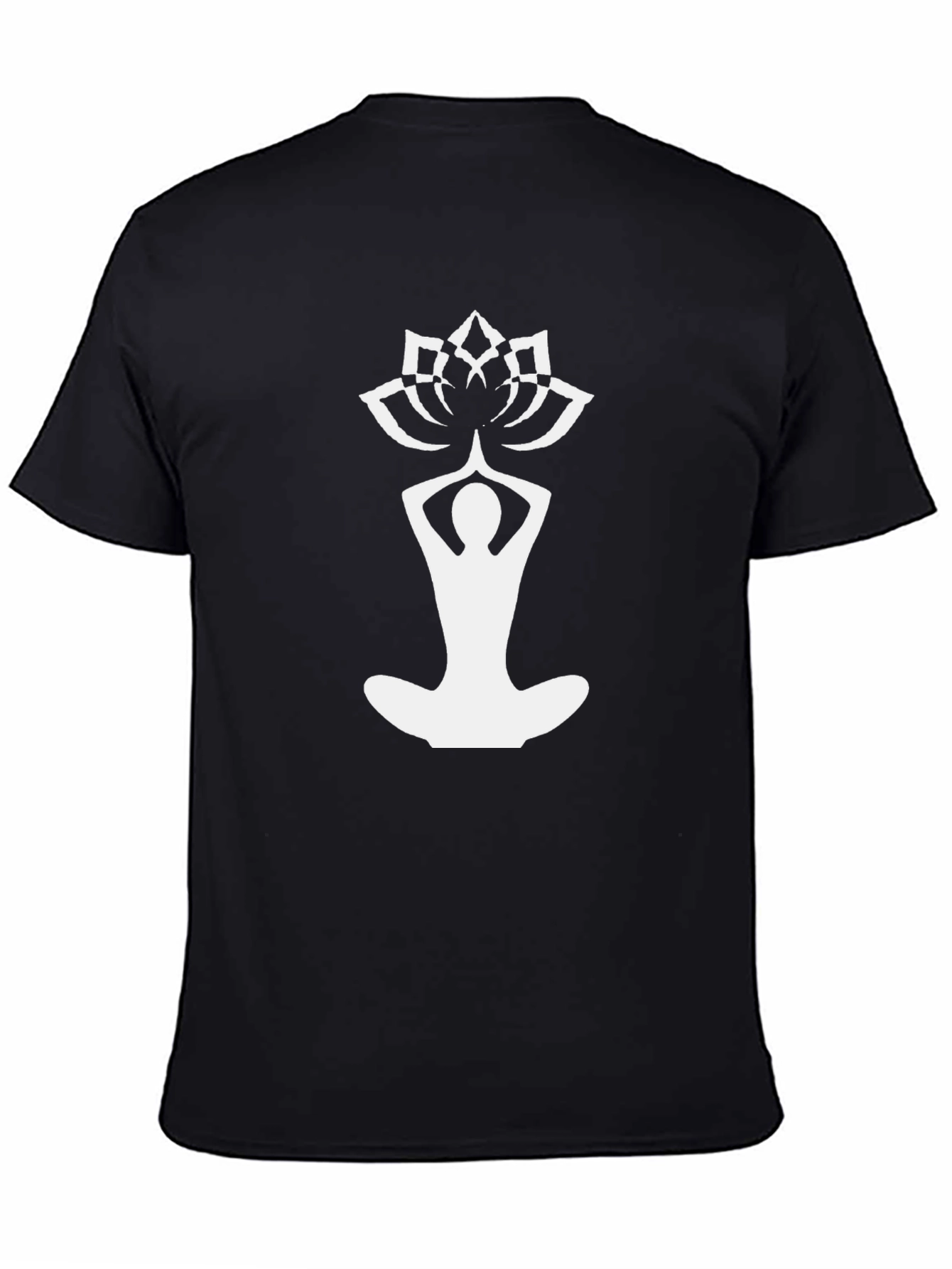 Yoga Lotus T-Shirt - Black Meditation Tee