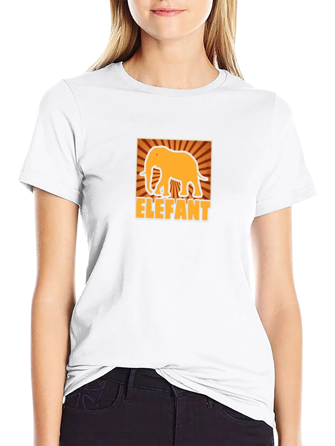 Elephant Graphic Tee - Stylish Mens Black T-Shirt
