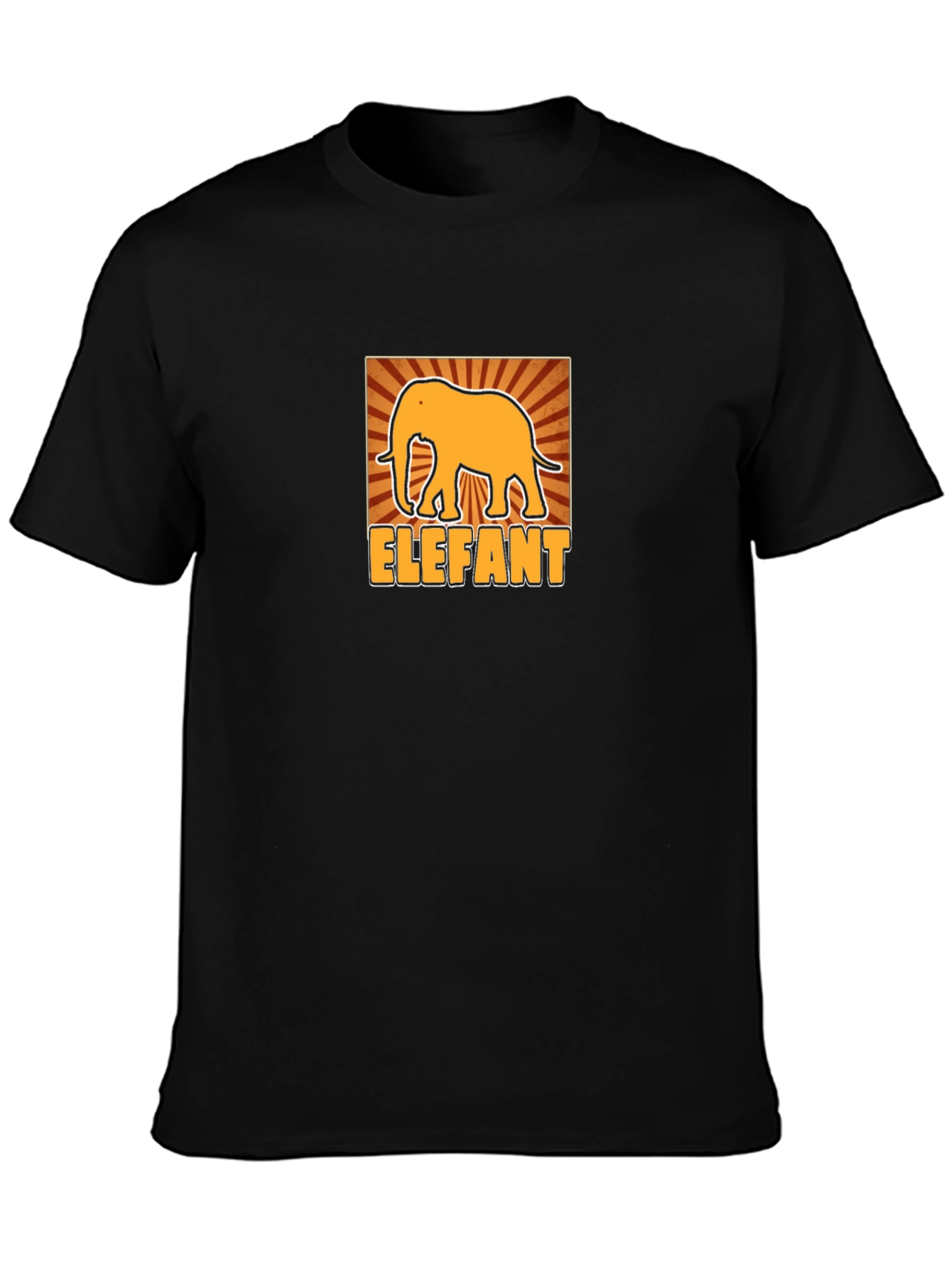 Elephant Graphic Tee - Stylish Mens Black T-Shirt