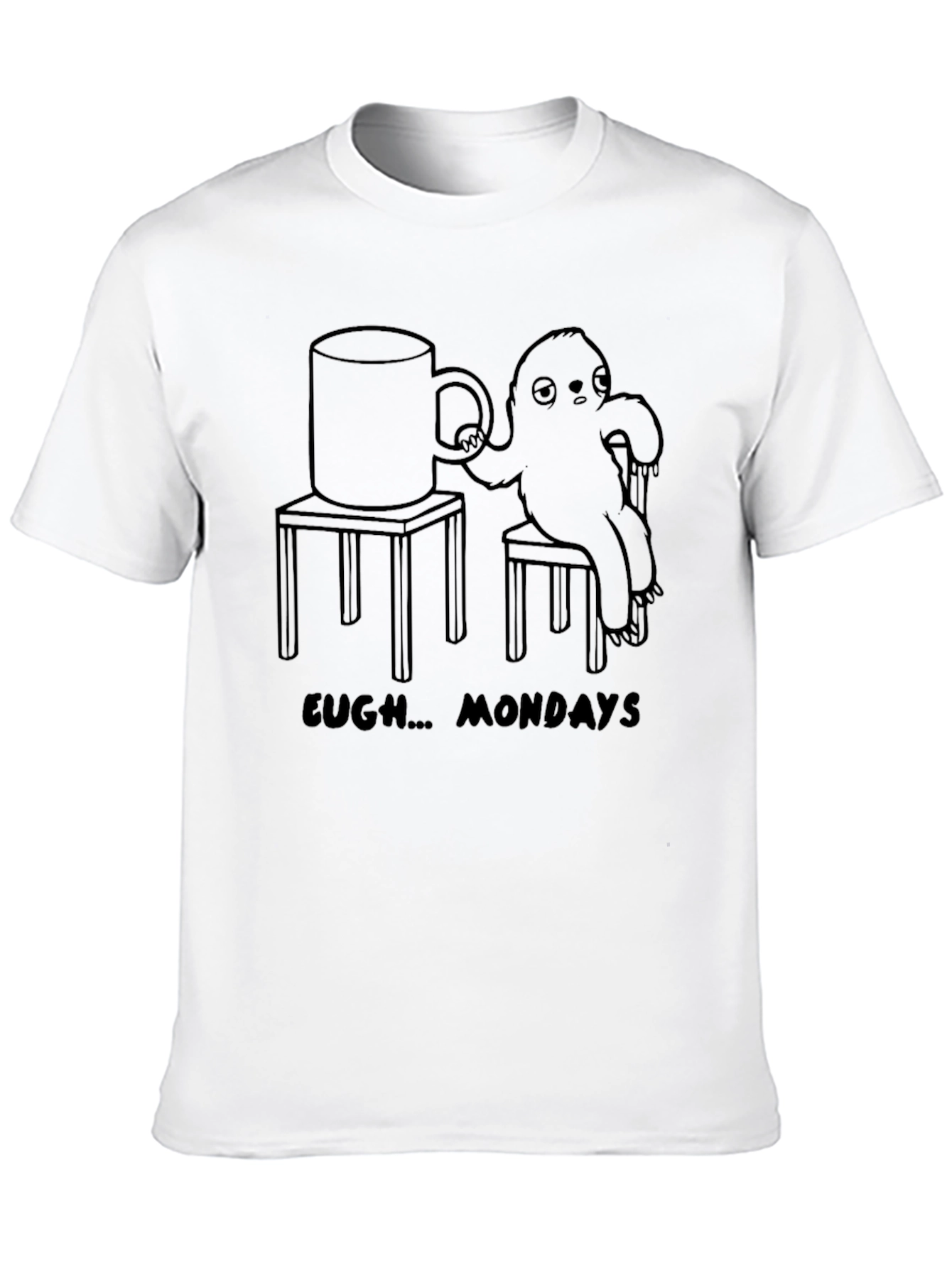 Eugh Mondays T-Shirt Sloth Graphic Tee