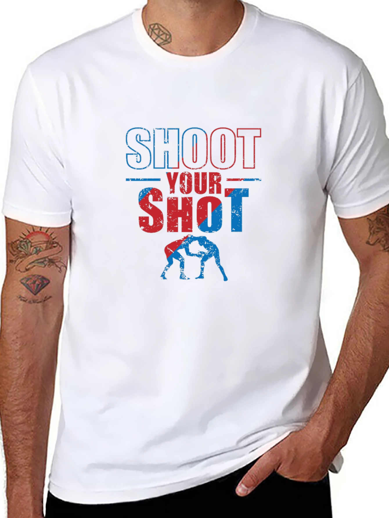 Shoot Your Shot Wrestling Graphic T-Shirt