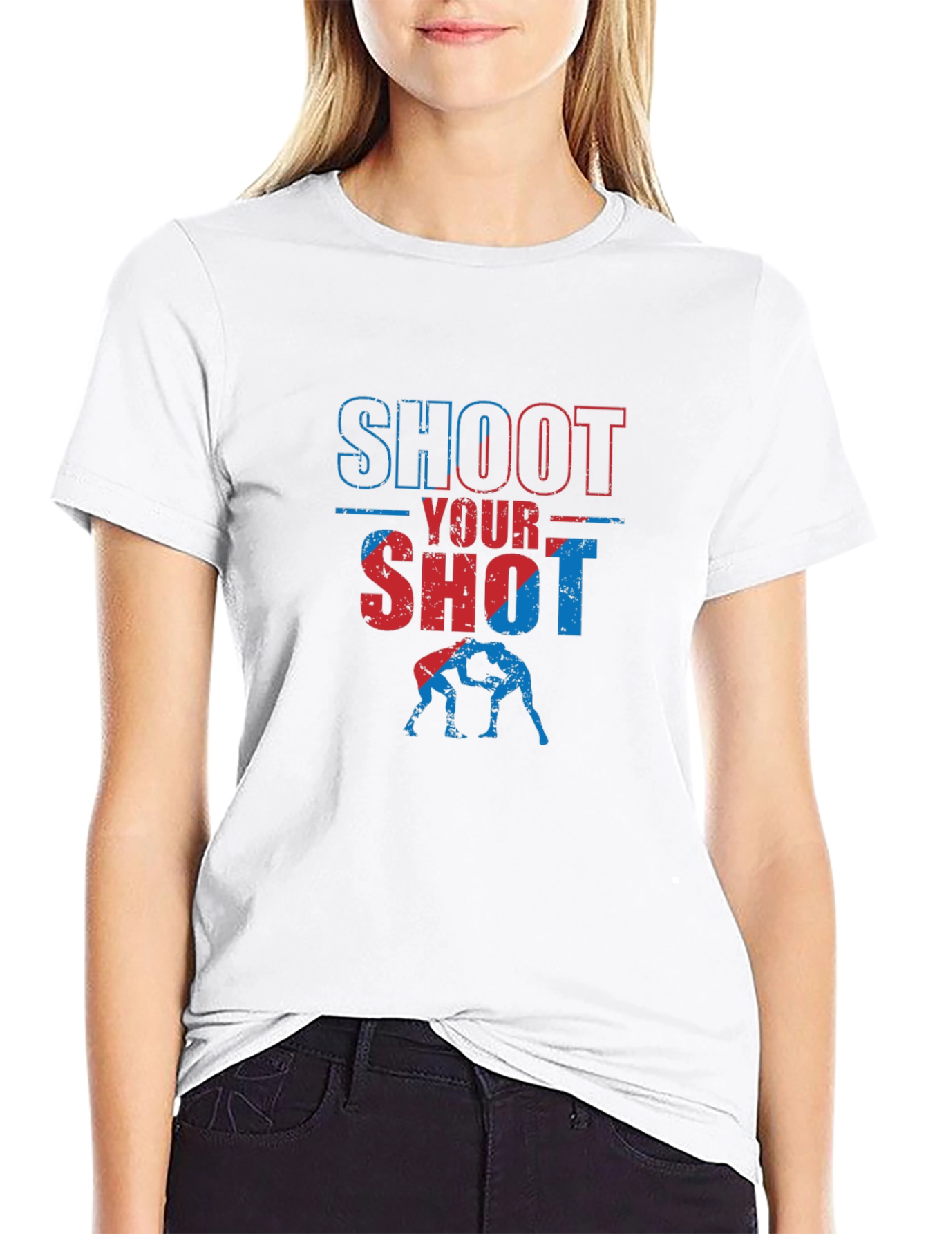 Shoot Your Shot Wrestling Graphic T-Shirt