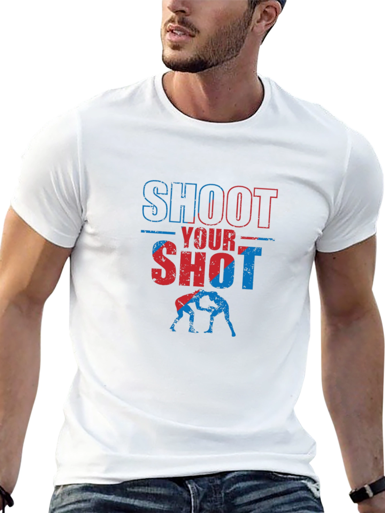 Shoot Your Shot Wrestling Graphic T-Shirt