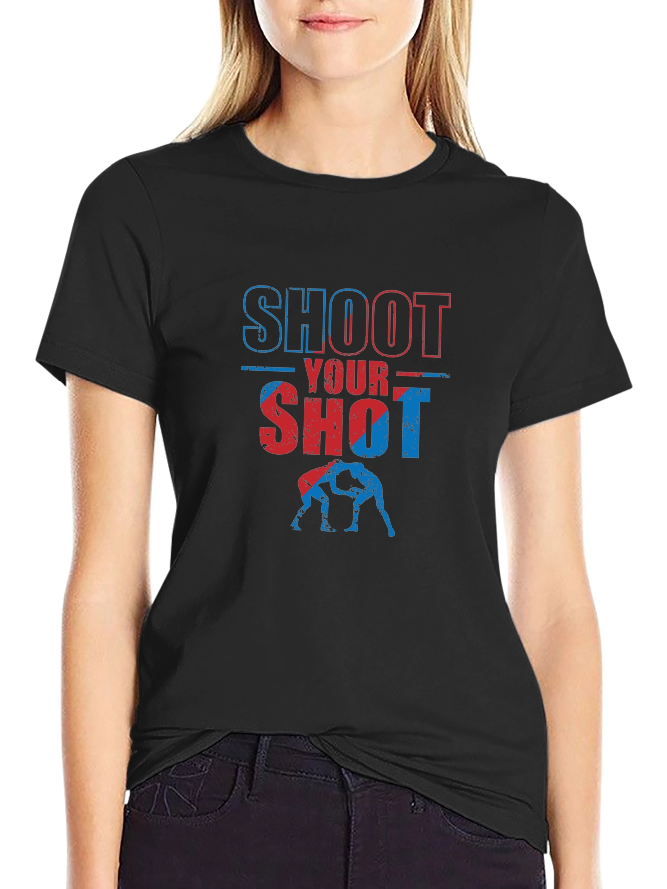 Shoot Your Shot Wrestling Graphic T-Shirt