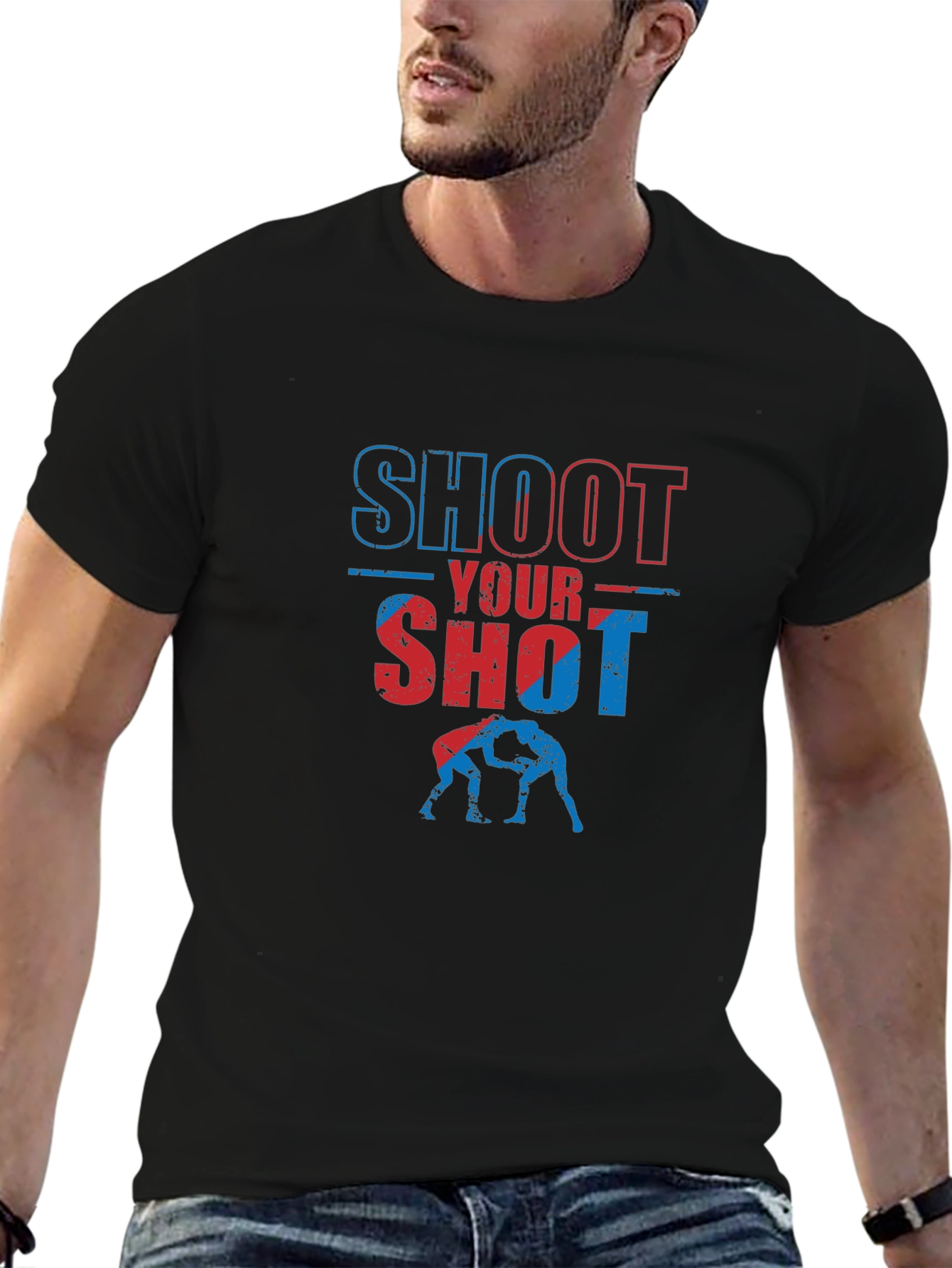 Shoot Your Shot Wrestling Graphic T-Shirt
