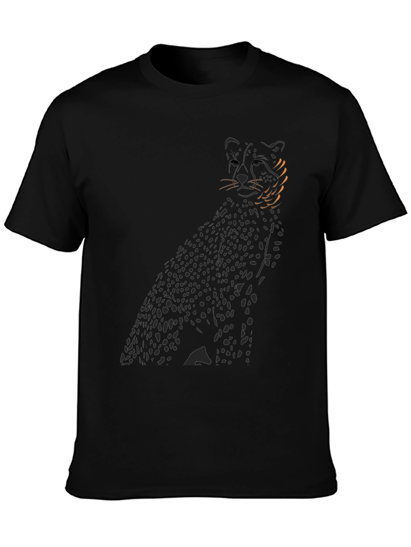 Black Cheetah Graphic Tee - Mens Fashion