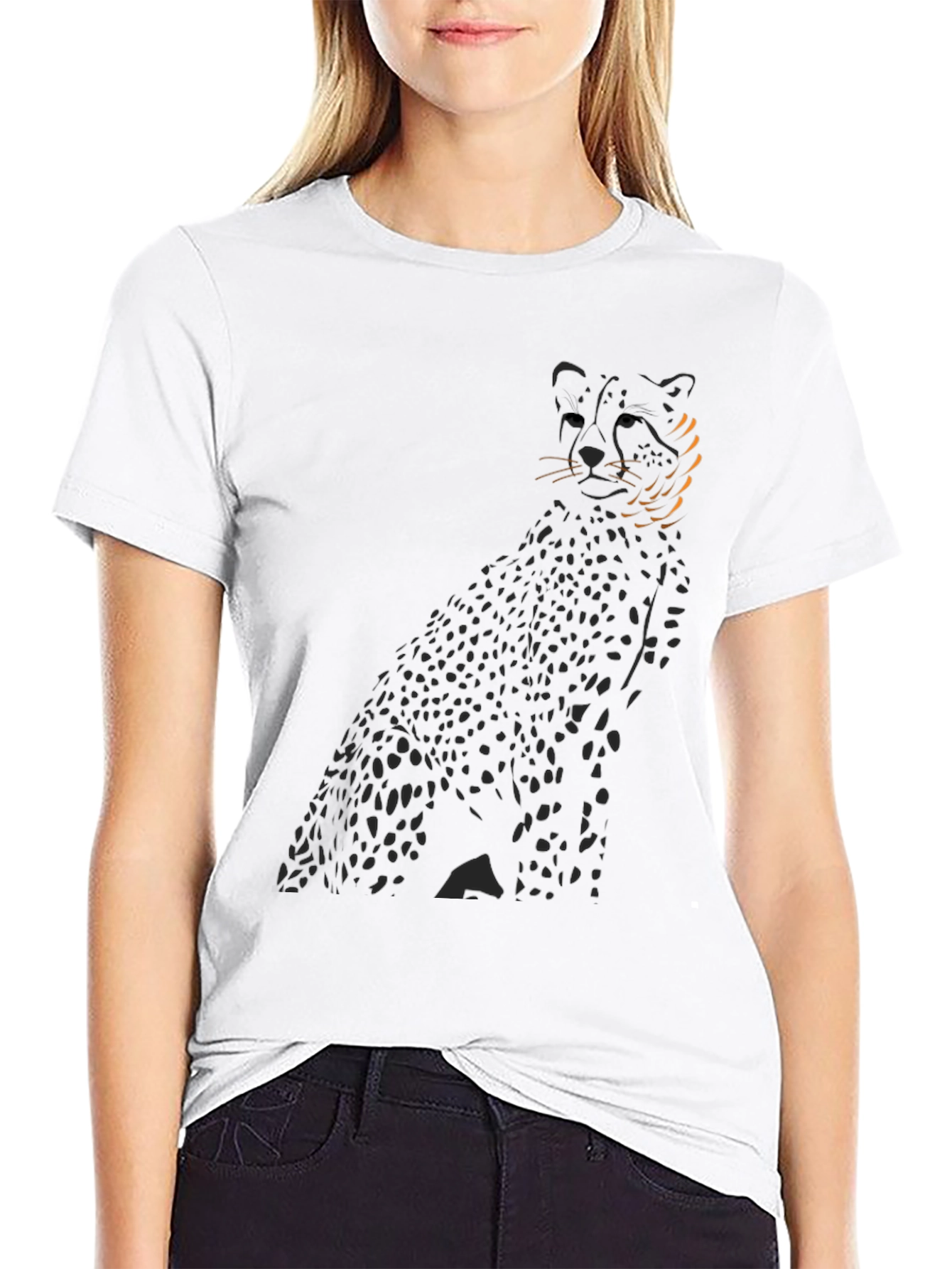 Black Cheetah Graphic Tee - Mens Fashion