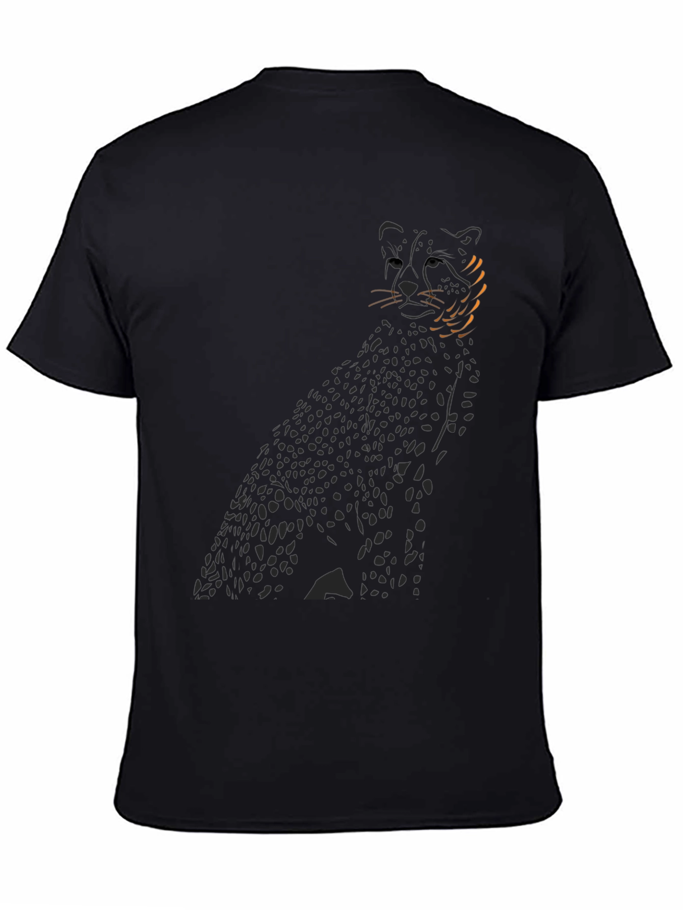 Black Cheetah Graphic Tee - Mens Fashion