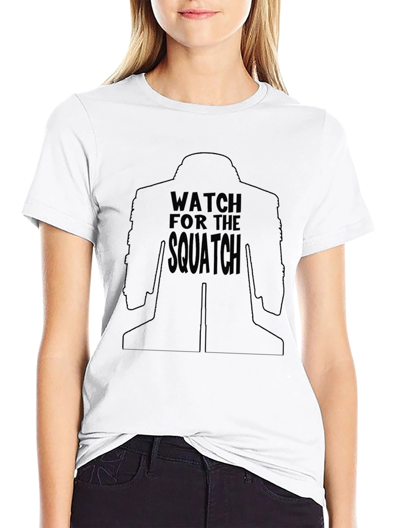 Watch for the Squatch Black T-Shirt
