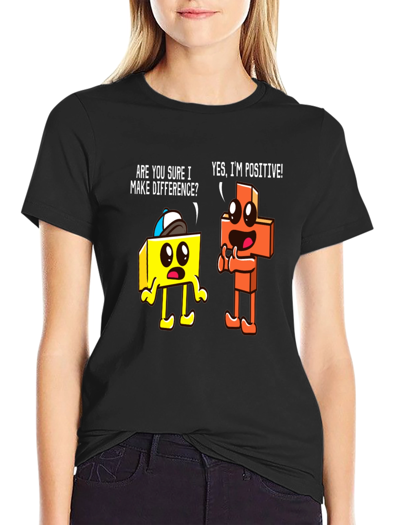 Positive Difference Black Graphic Tee