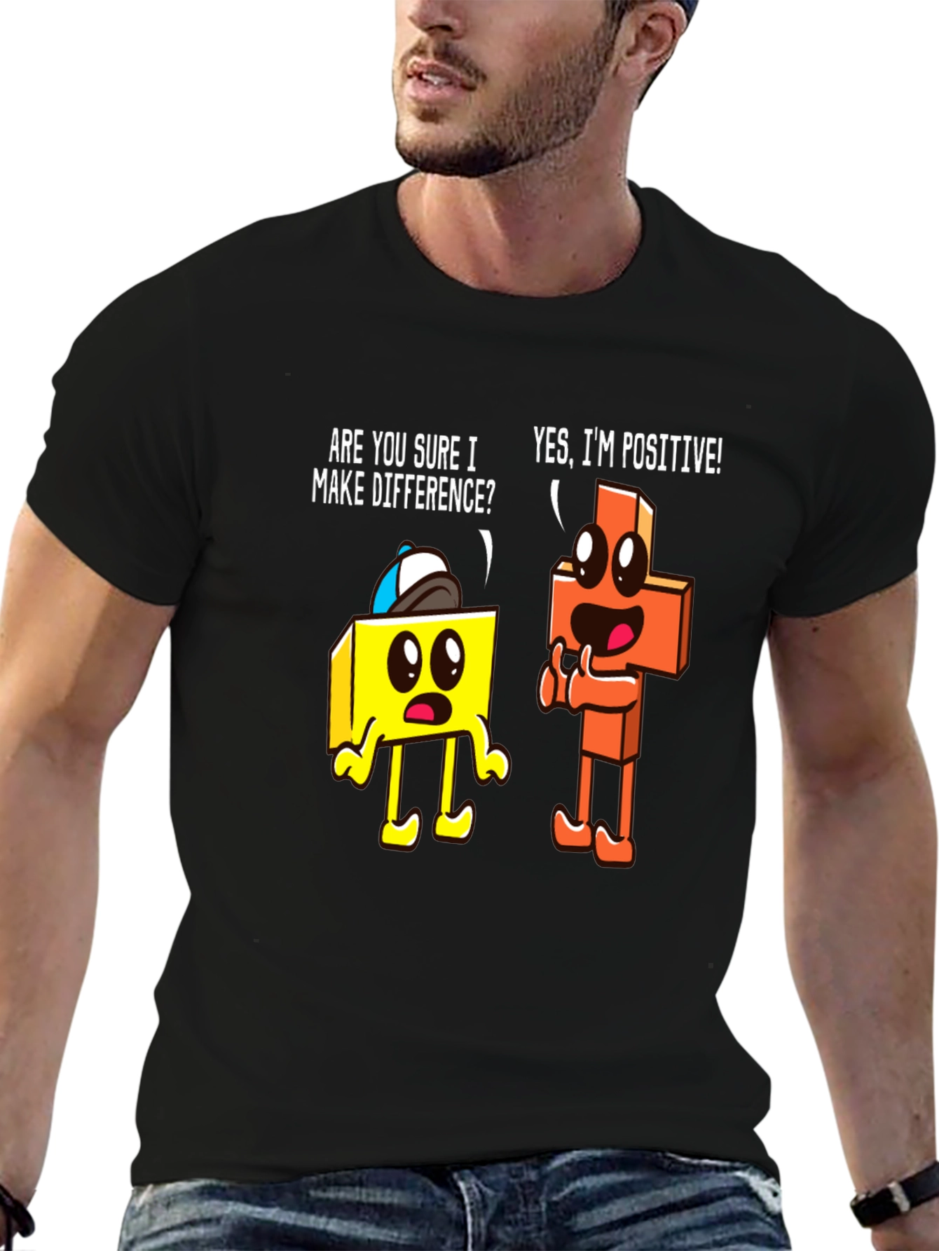 Positive Difference Black Graphic Tee