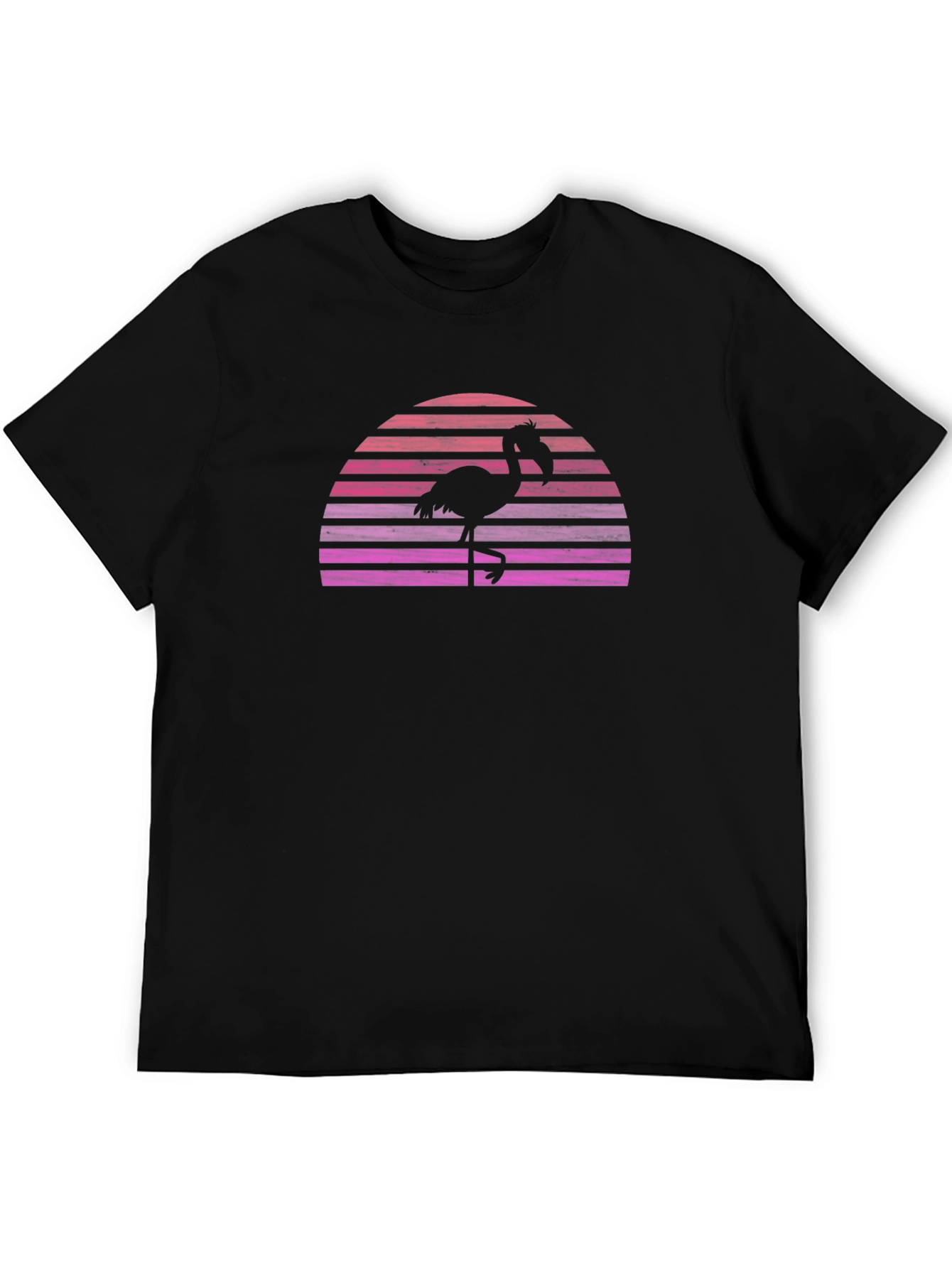 Retro Flamingo Sunset Graphic T-Shirt