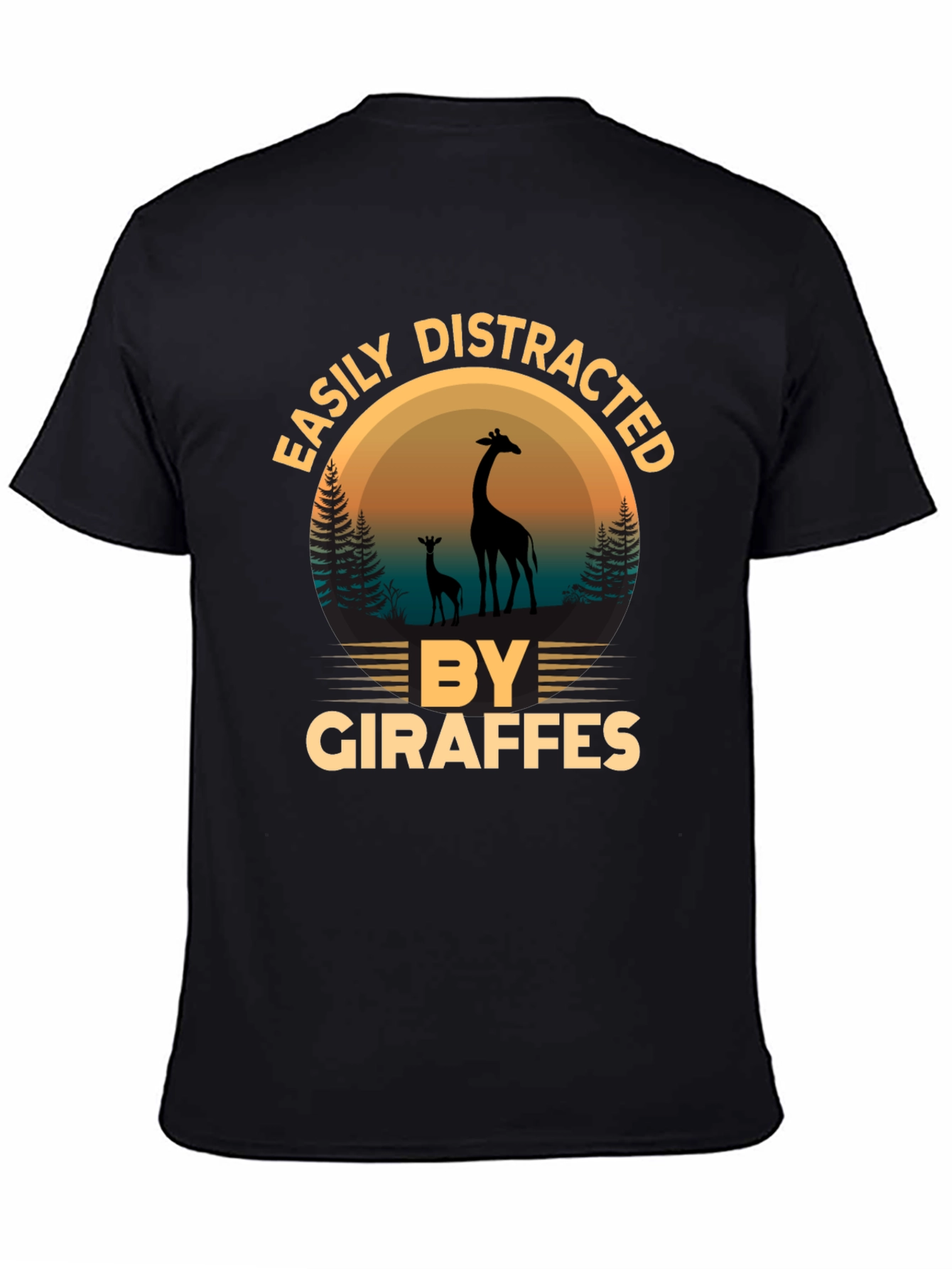Easily Distracted by Giraffes Graphic T-Shirt