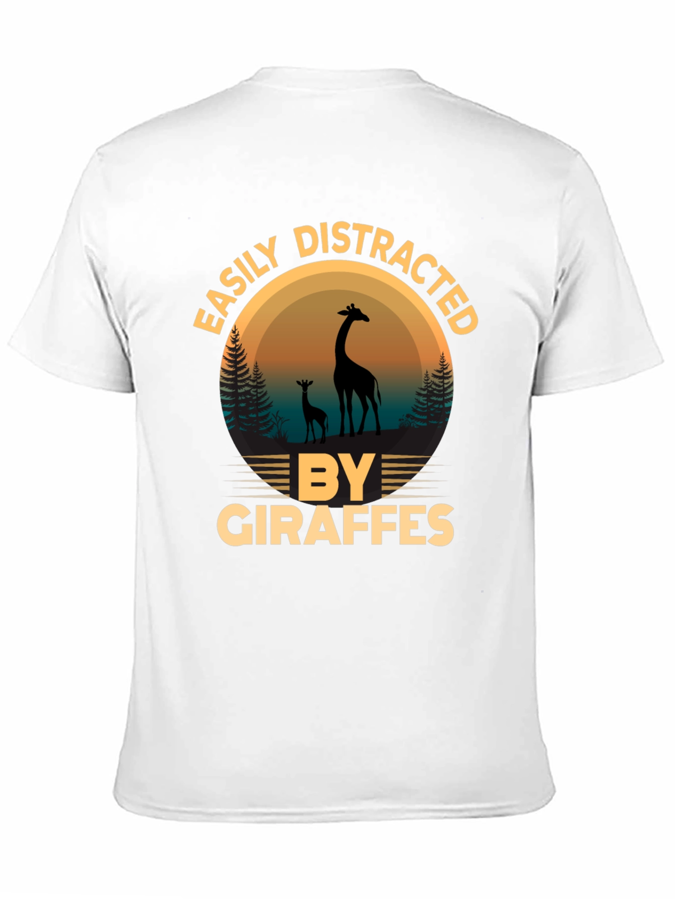 Easily Distracted by Giraffes Graphic T-Shirt