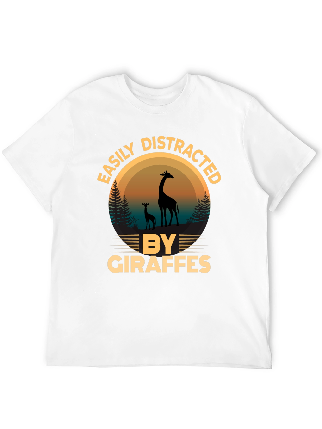Easily Distracted by Giraffes Graphic T-Shirt