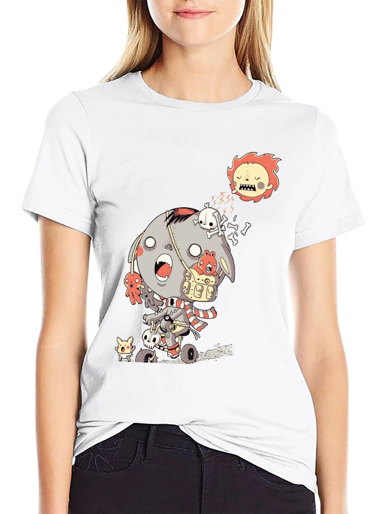 Zombie Bear Cartoon T-Shirt