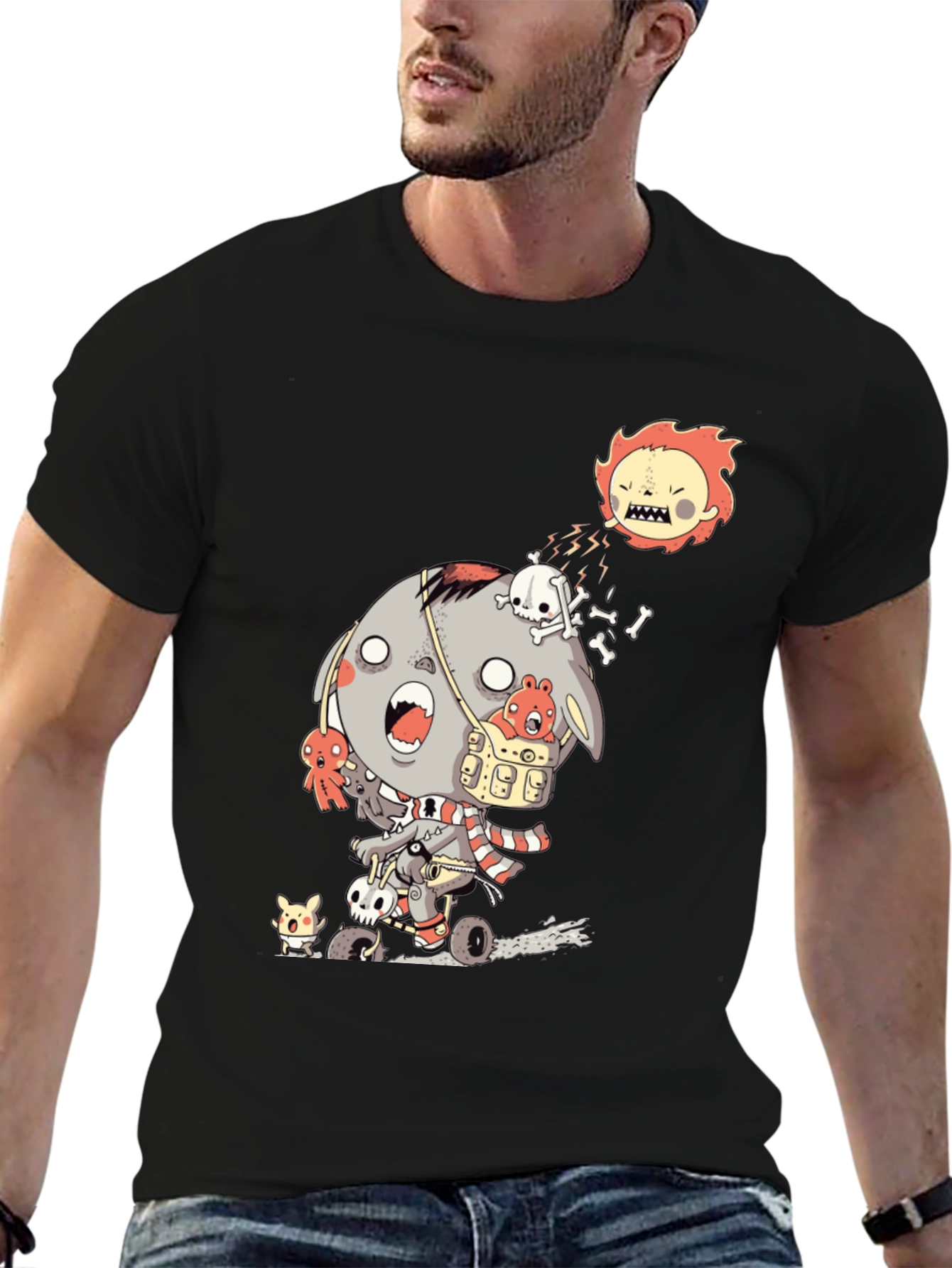 Zombie Bear Cartoon T-Shirt