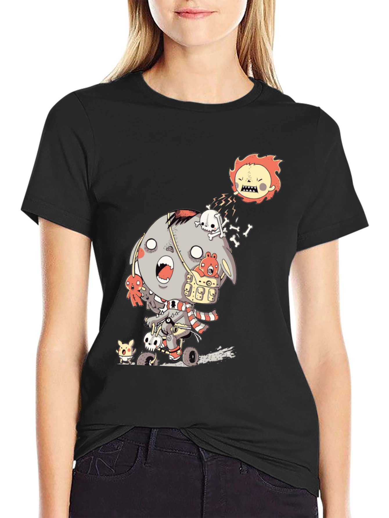 Zombie Bear Cartoon T-Shirt