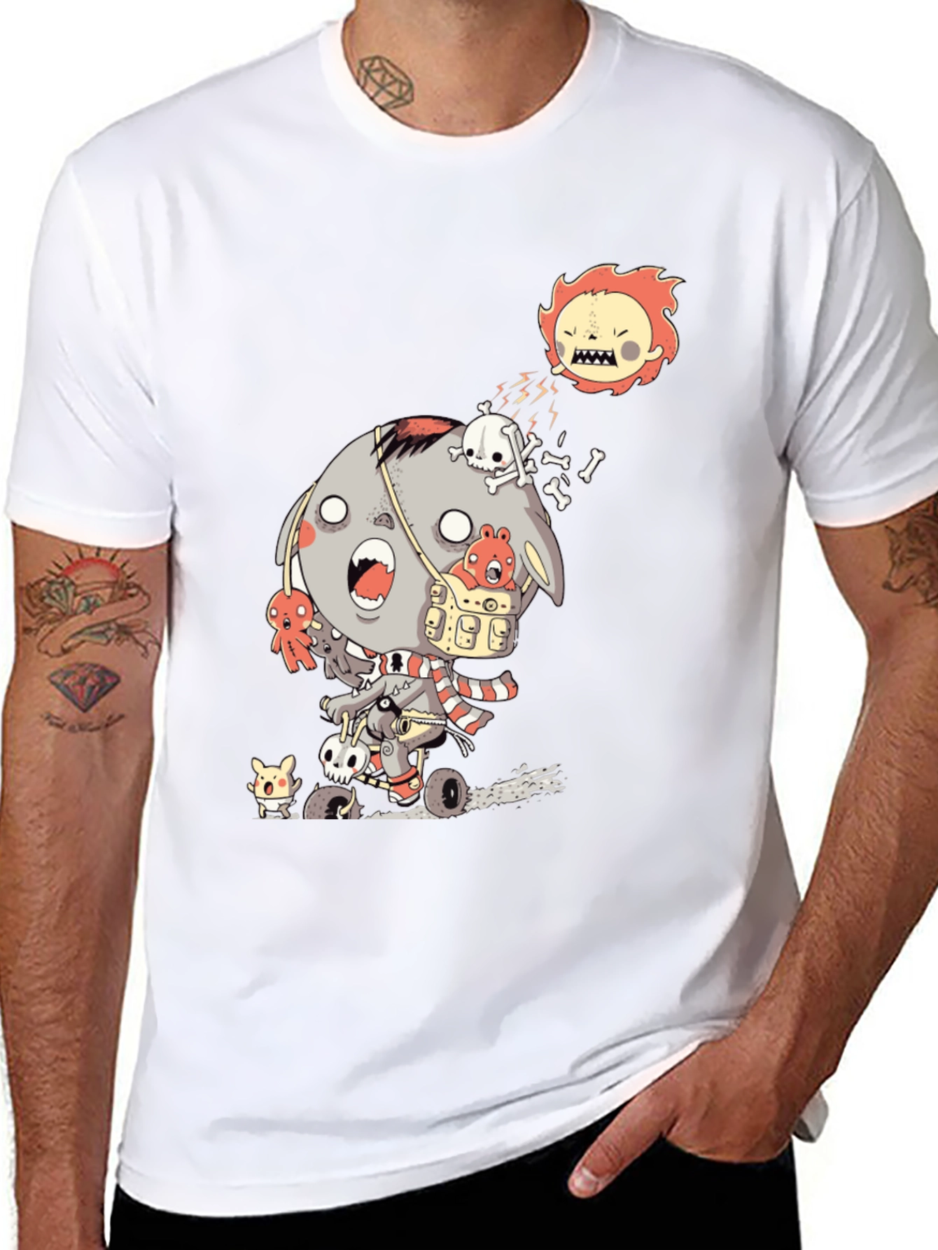 Zombie Bear Cartoon T-Shirt