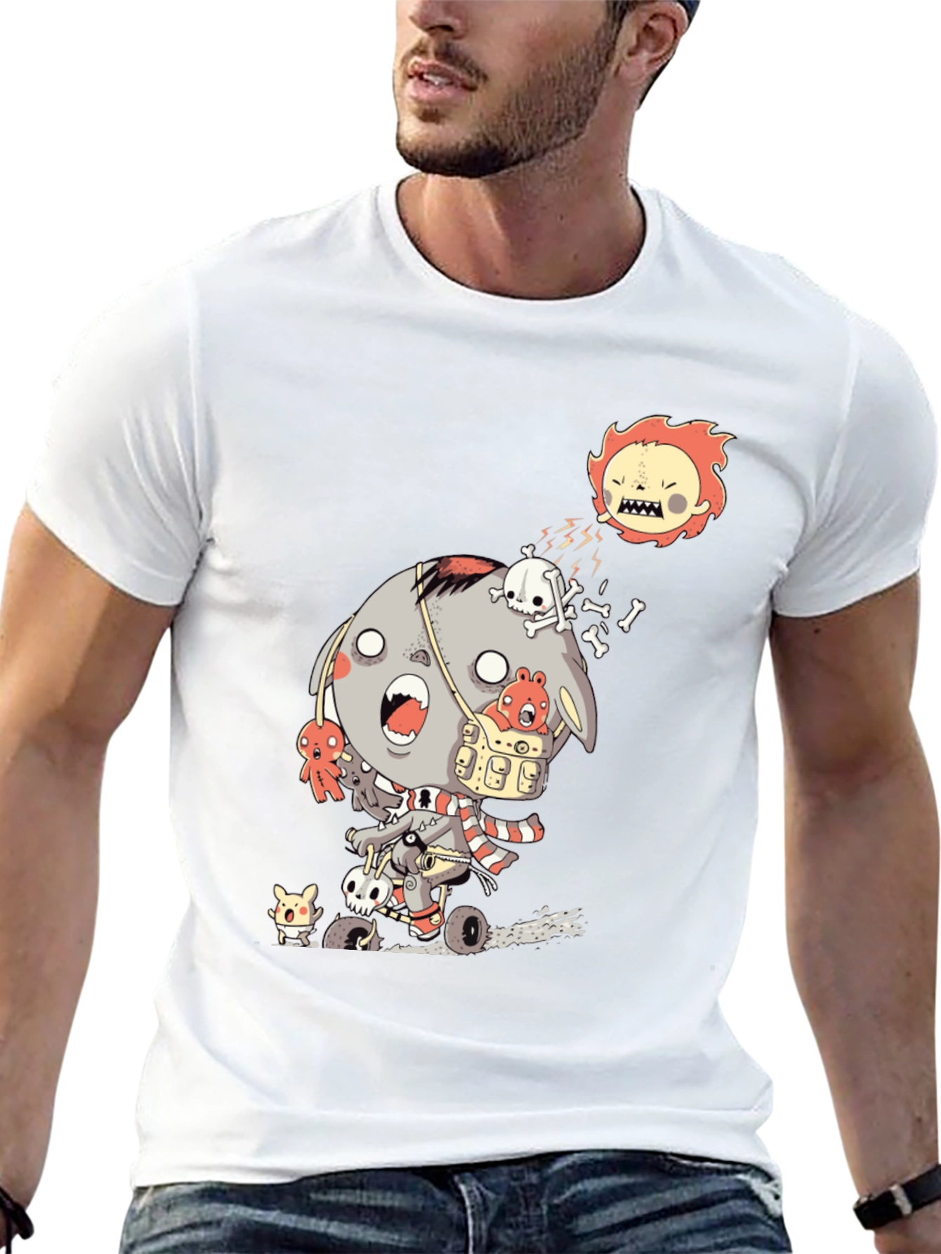 Zombie Bear Cartoon T-Shirt