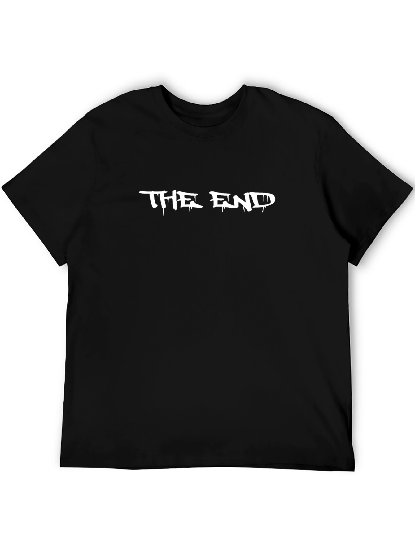 The End Graphic Print Black T-Shirt