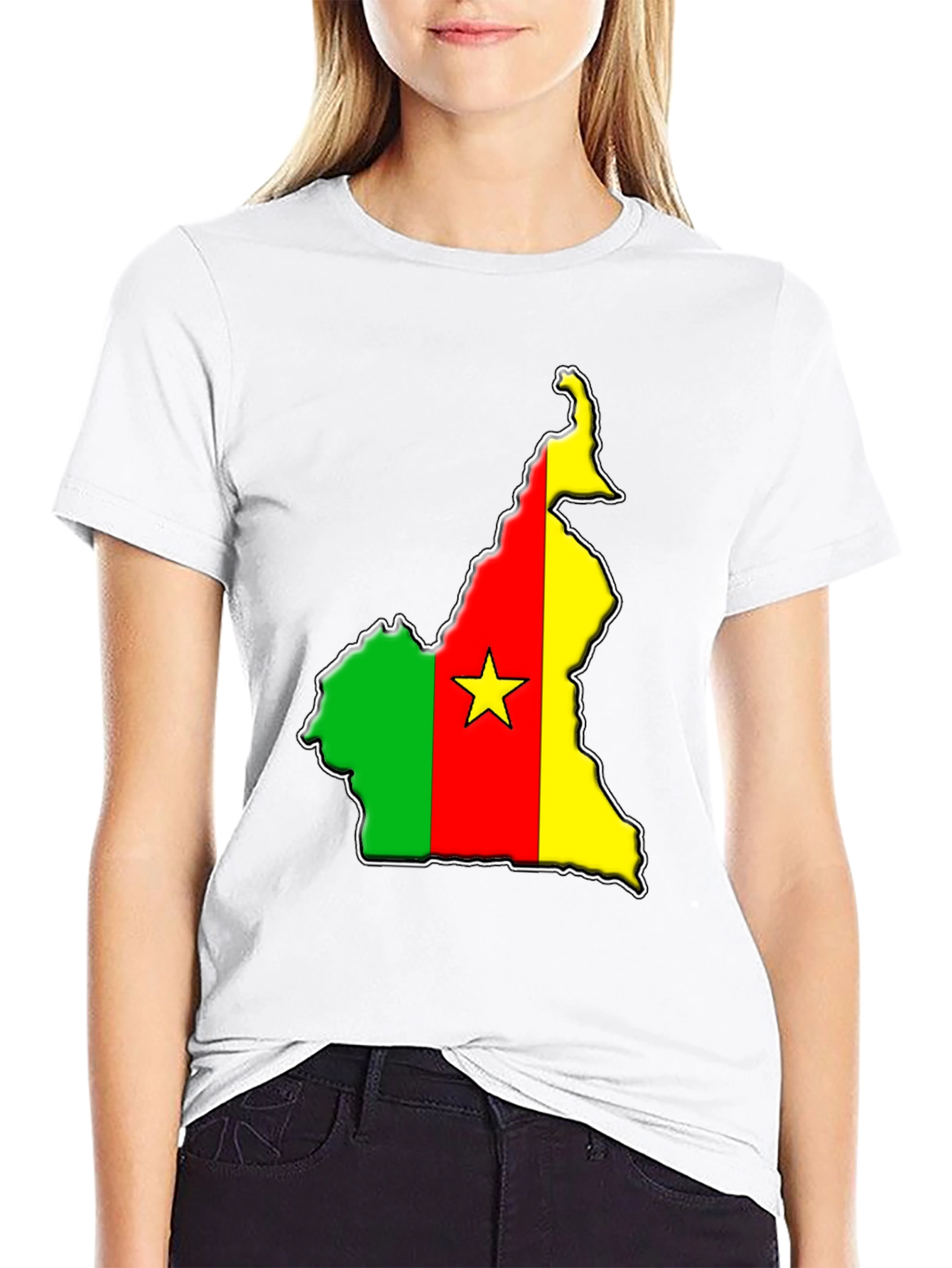 Cameroon Flag Map T-Shirt