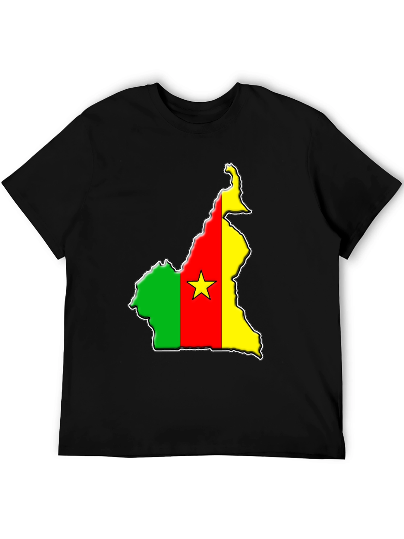 Cameroon Flag Map T-Shirt