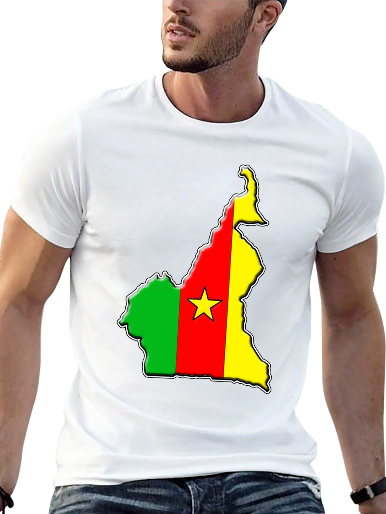 Cameroon Flag Map T-Shirt