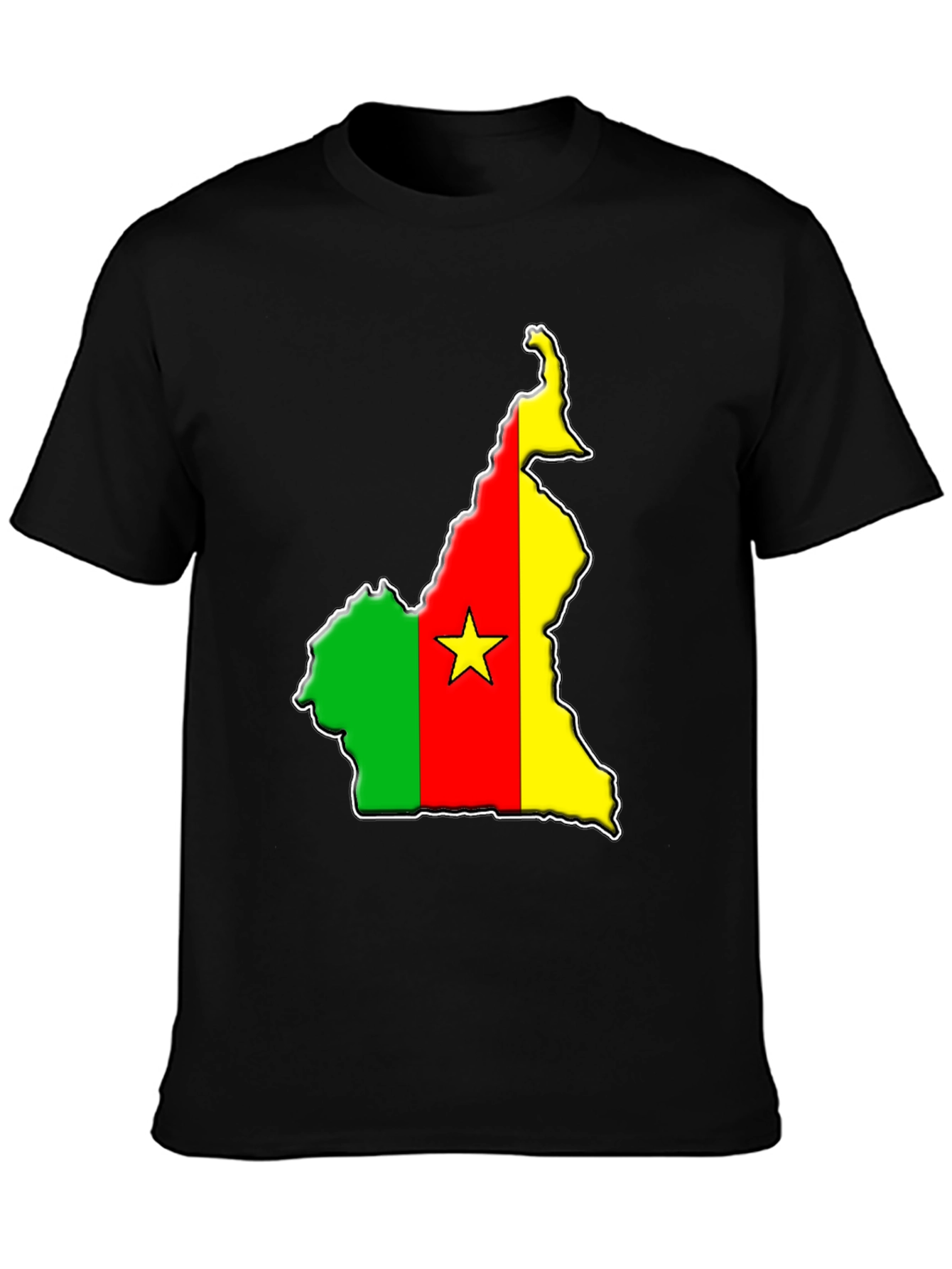 Cameroon Flag Map T-Shirt