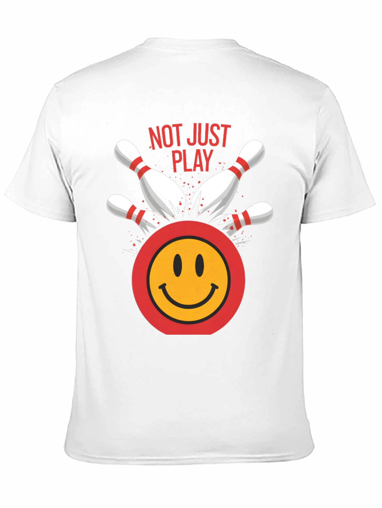 Bowling Smiley Face Graphic Tee - Not Just Play