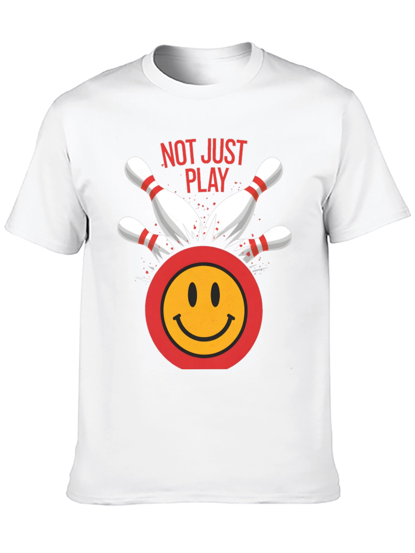 Bowling Smiley Face Graphic Tee - Not Just Play