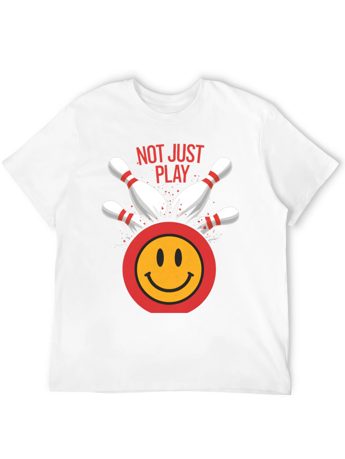 Bowling Smiley Face Graphic Tee - Not Just Play