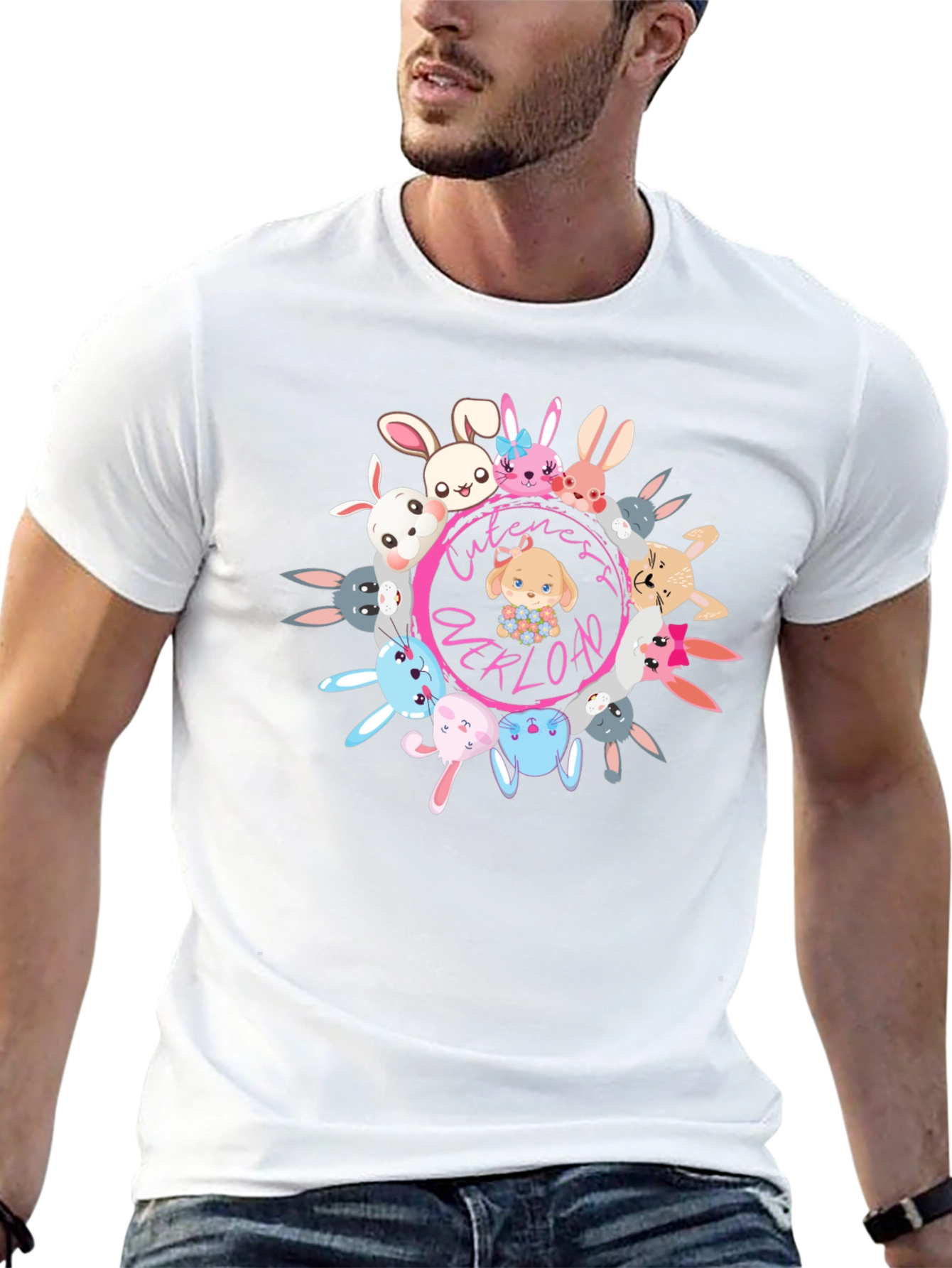 Cuteness Overload Bunny Graphic T-Shirt
