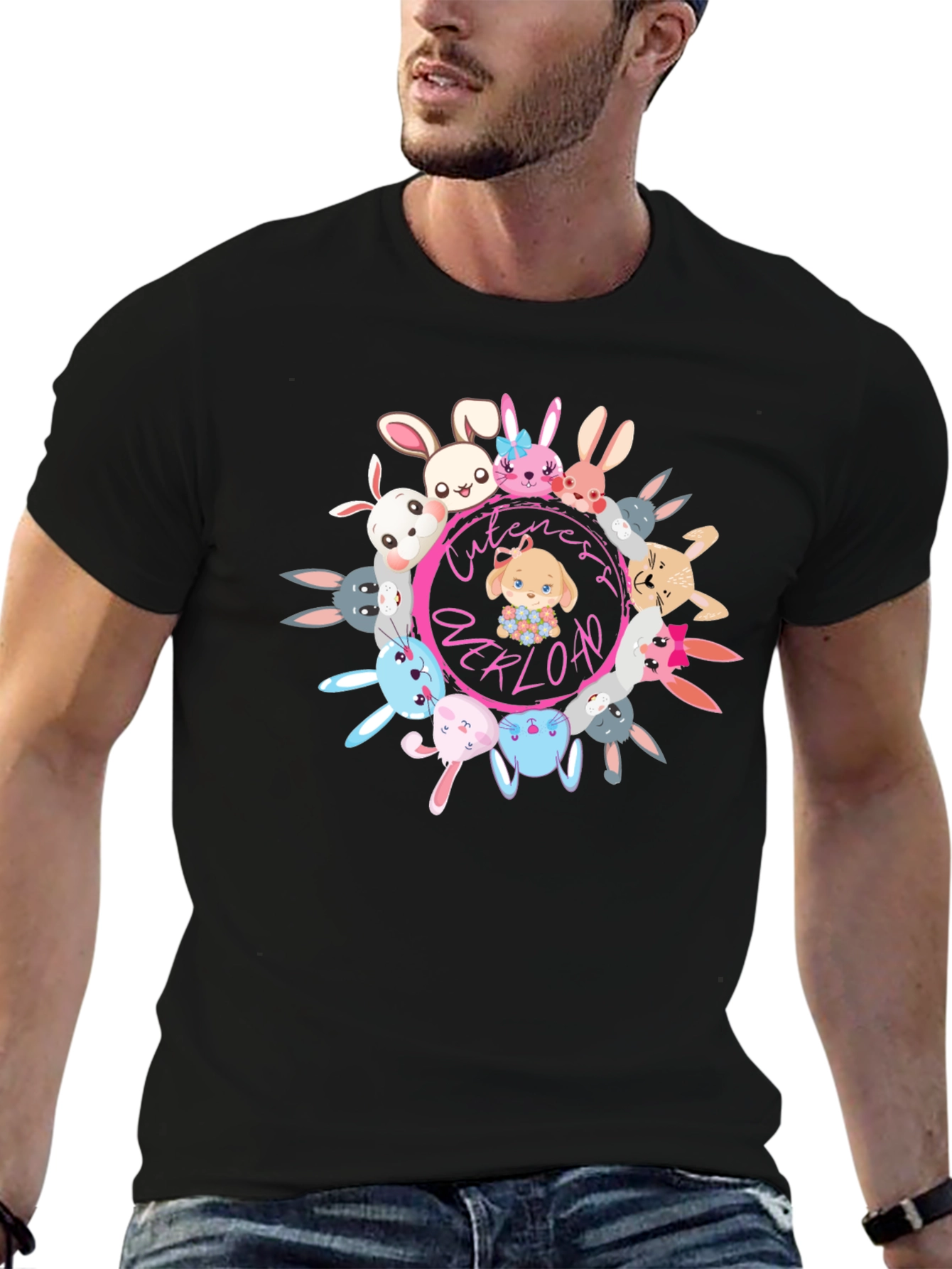 Cuteness Overload Bunny Graphic T-Shirt
